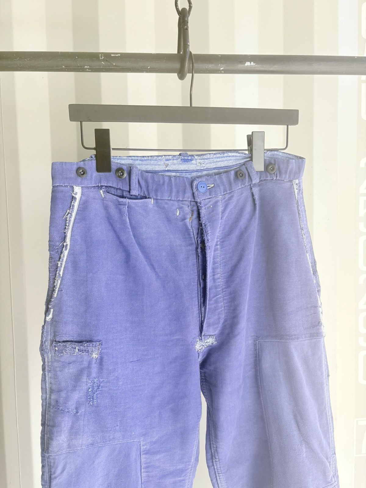 Vintage French Chore Pants Workwear Distressed Sun Faded grunge Size US 30 / EU 46 - 2 Thumbnail