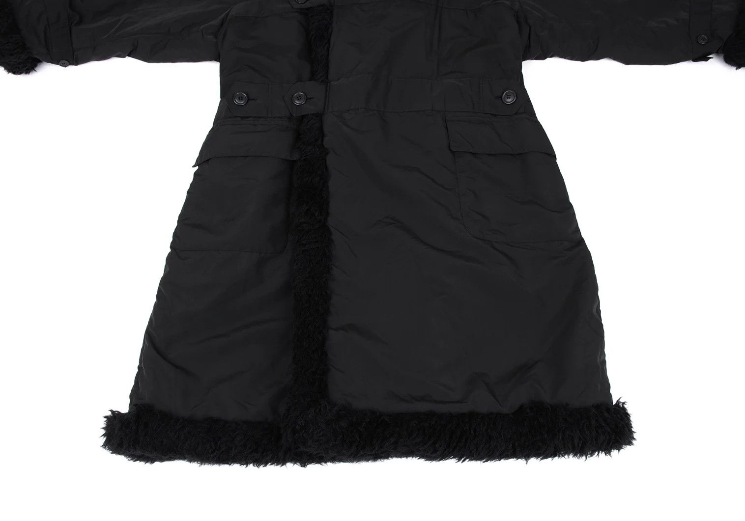 Issey Miyake Polyester Padded Long Coat in Black, Size M Size US M / EU 48-50 / 2 - 8 Thumbnail
