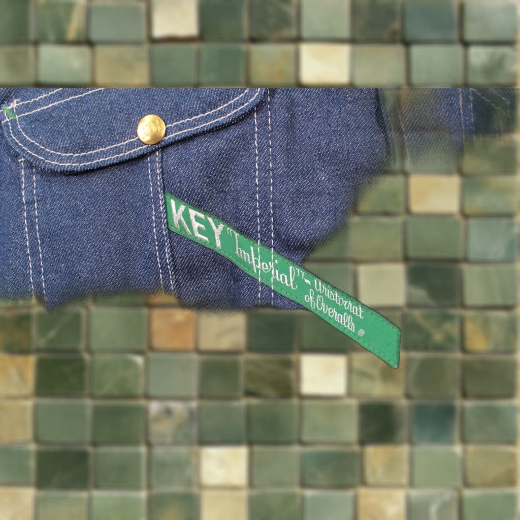 Vintage VINTAGE Key Overalls Denim 70s 80s 38x30 Dark Wash NOS 70s-80s denim Workwear Mens/Unisex Size US 38 / EU 54 - 1 Thumbnail
