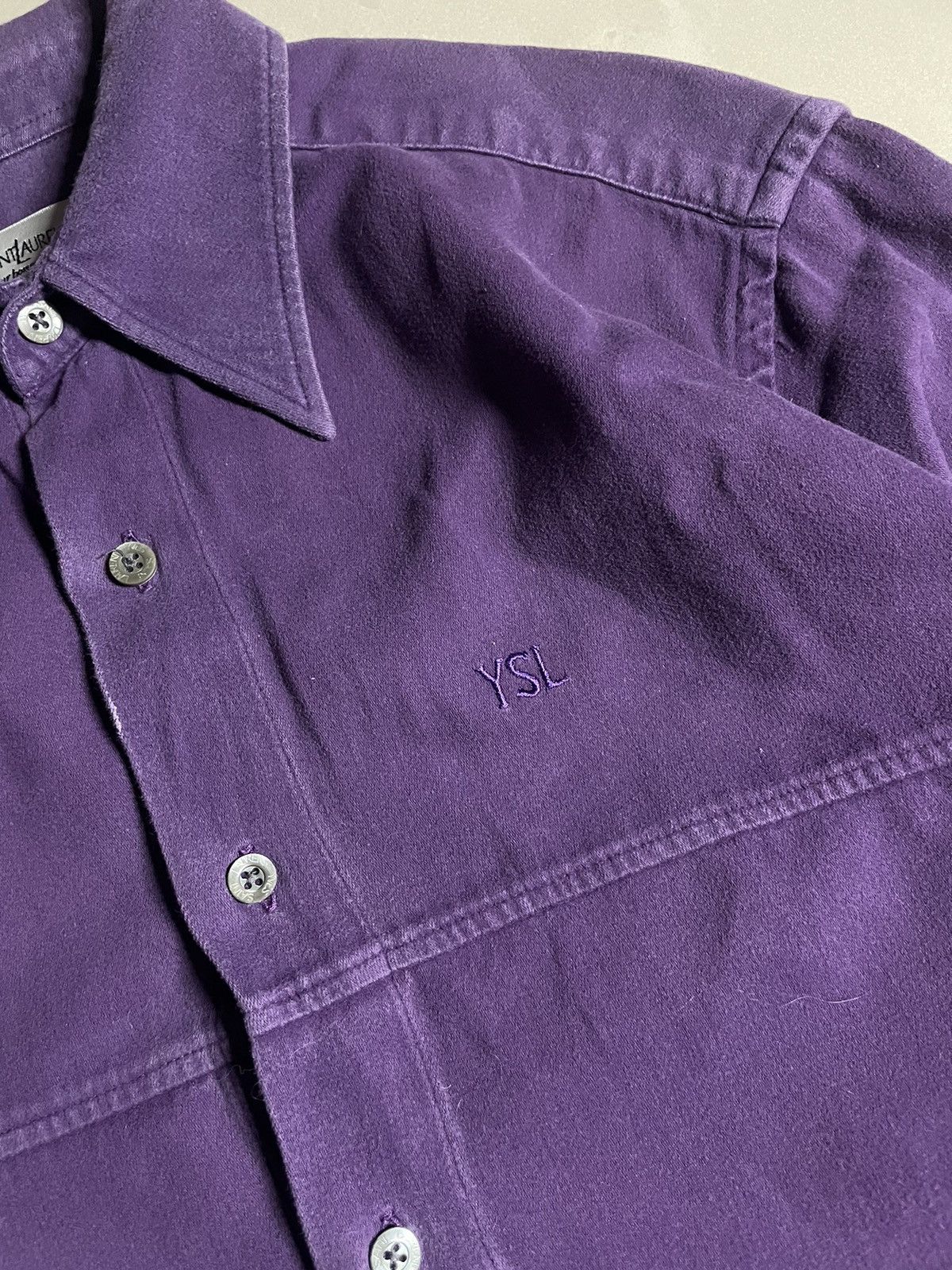 Yves Saint Laurent Heavy YSL Shirt Vintage Yves Saint Laurent 90s Size US M / EU 48-50 / 2 - 2 Thumbnail