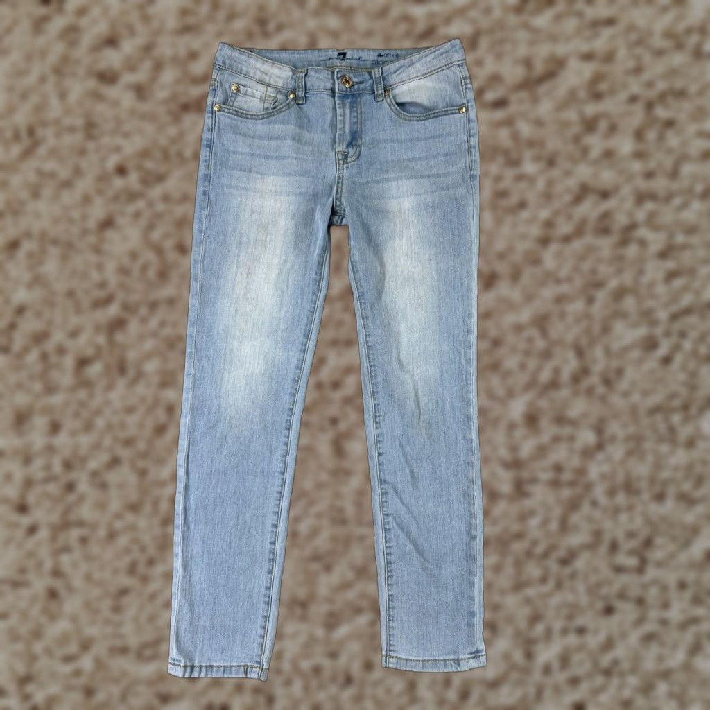 7 For All Mankind 7 For All Mankind Paxtyn Jeans Womens 14 Blue Denim Ankle Skinny Low Rise Cotton Pants Junior Size 14 Womens Blue Denim Jeans Size 36" / US 14 / IT 50 - 1 Thumbnail