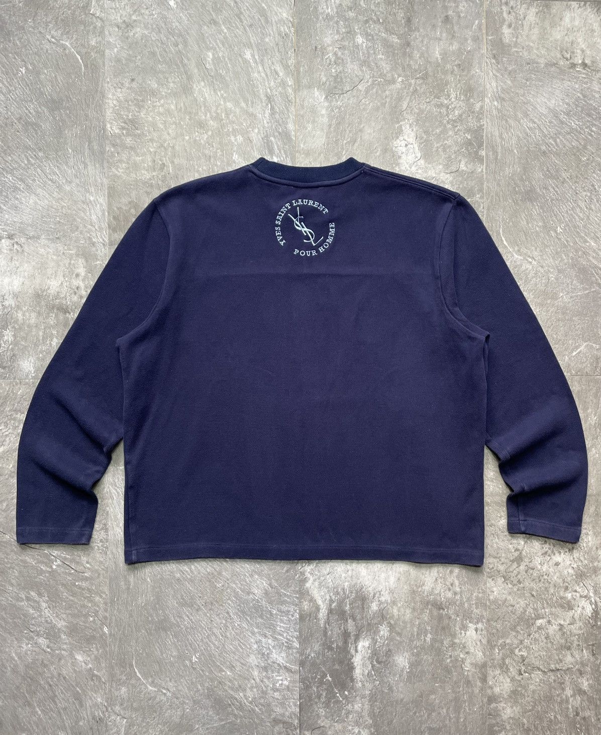 Yves Saint Laurent Yves Saint Lauren Pour Homme Vintage Big Logo YSL Designer Size US L / EU 52-54 / 3 - 3 Thumbnail