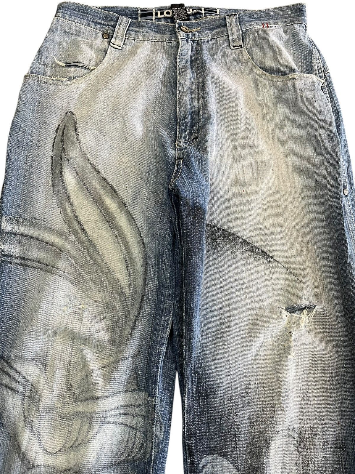 Japanese Brand Vintage Lot 29 Looney Tunes Baggy Denim Size US 32 / EU 48 - 2 Thumbnail