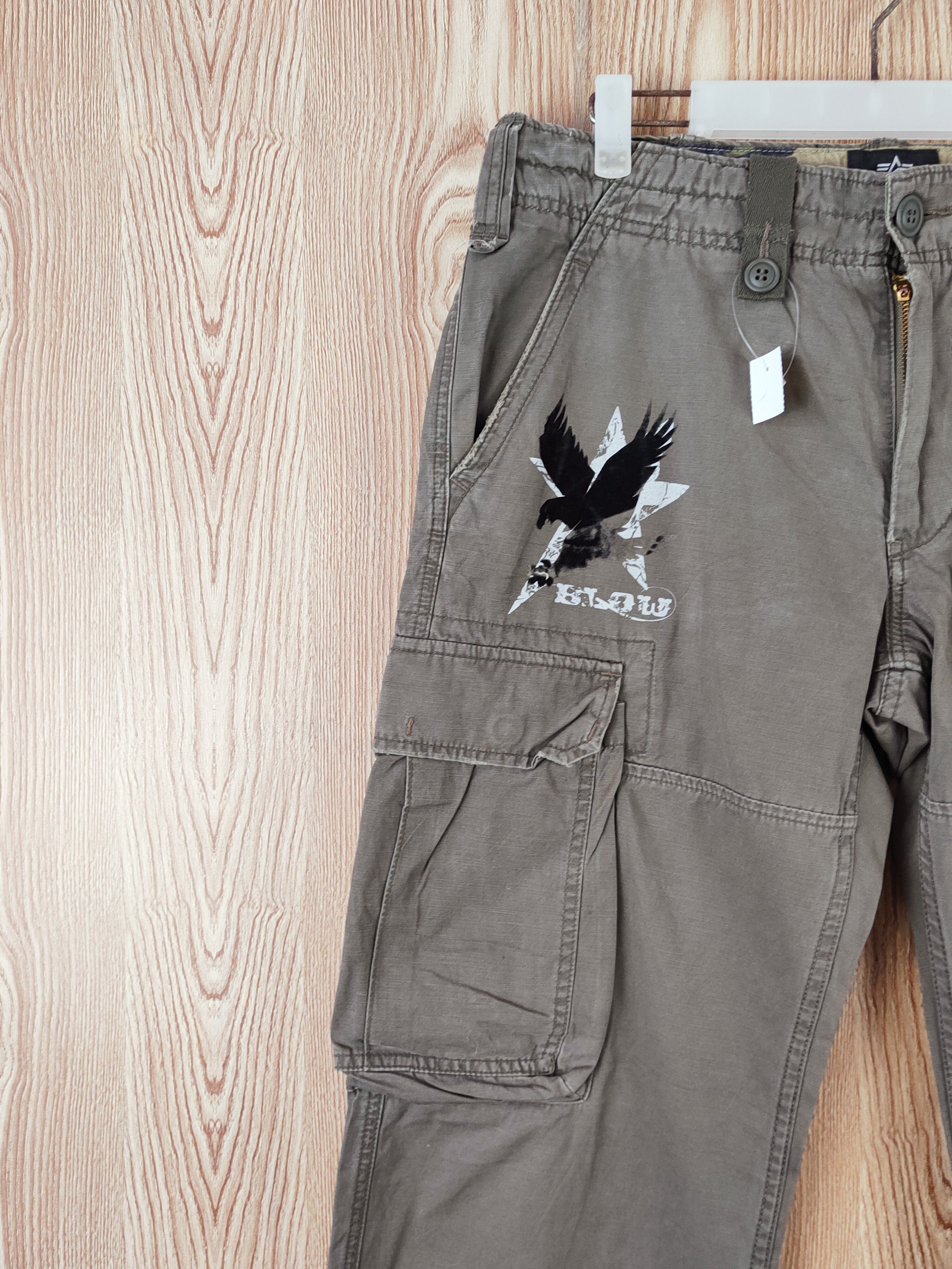 Alpha Industries Alpha Industries X Blow Olive Multipocket Cargo Pants #W896 Size US 32 / EU 48 - 4 Thumbnail