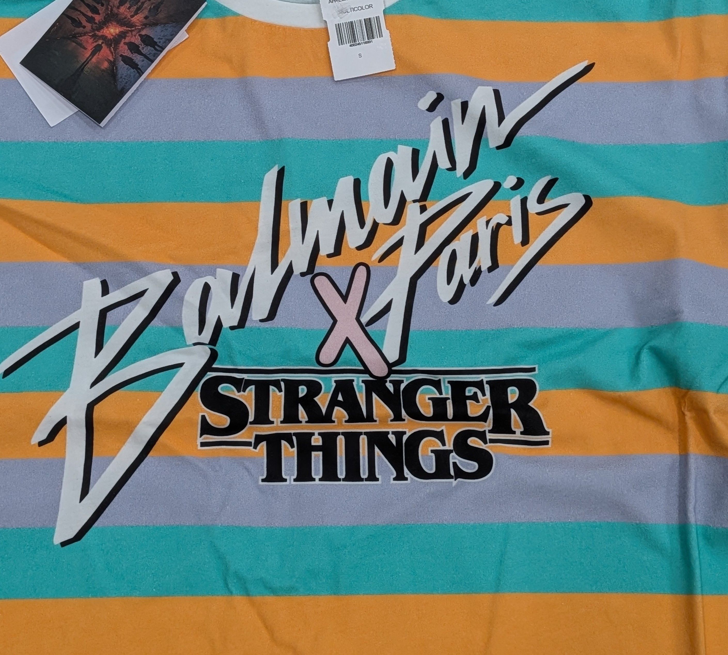 Balmain BALMAIN "Stranger Things" Layered T-Shirt Green Multi Small Size US XS / EU 42 / 0 - 2 Thumbnail