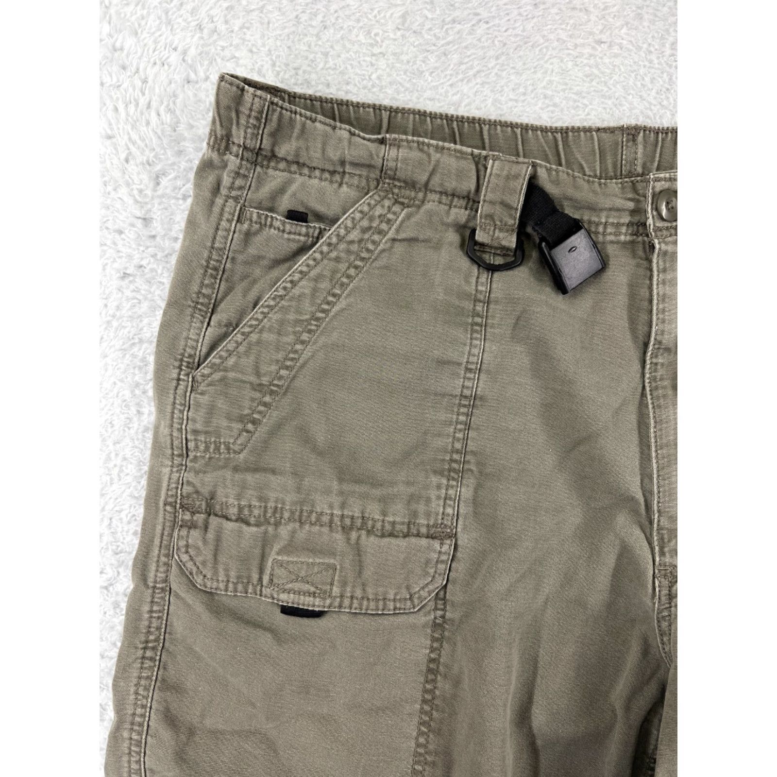 Wrangler Wrangler Shorts Mens 40 Green Cargo Belted Duck Fabric Durable Hike Fish Camp Size US 40 / EU 56 - 6 Thumbnail