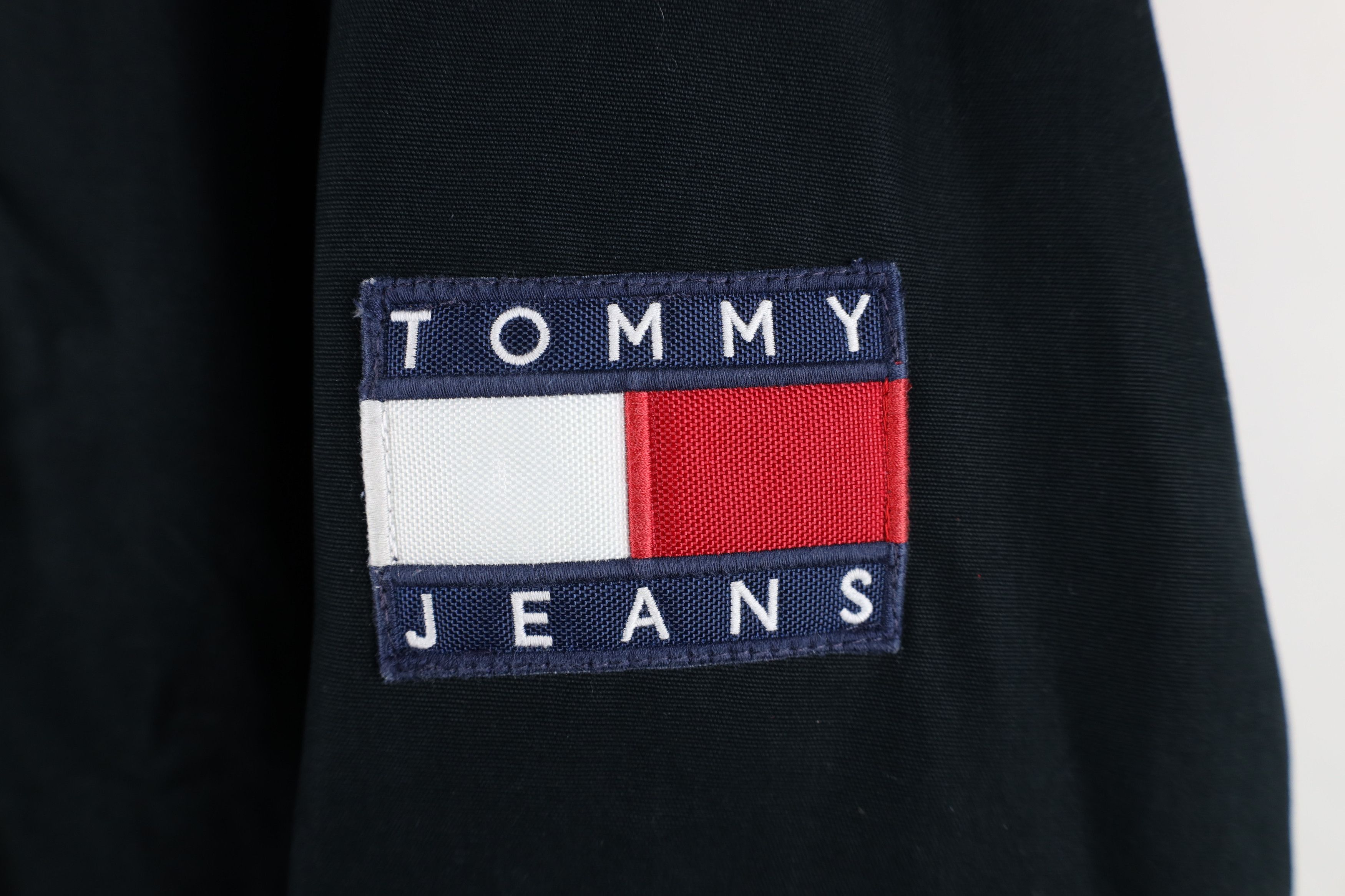Tommy Hilfiger × Vintage Vintage Tommy Hilfiger Fleece Lined Canvas Jacket Black Size US L / EU 52-54 / 3 - 4 Thumbnail