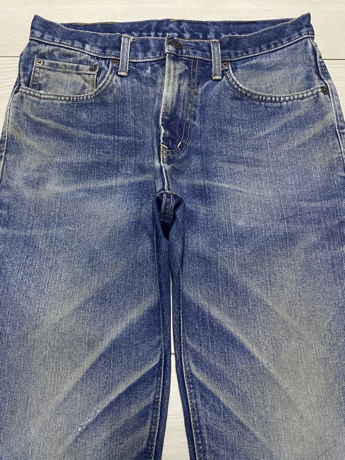Japanese Brand Vintage Japanese Edwin 402Mud Wash Distressed Jeans Size US 30 / EU 46 - 3 Thumbnail