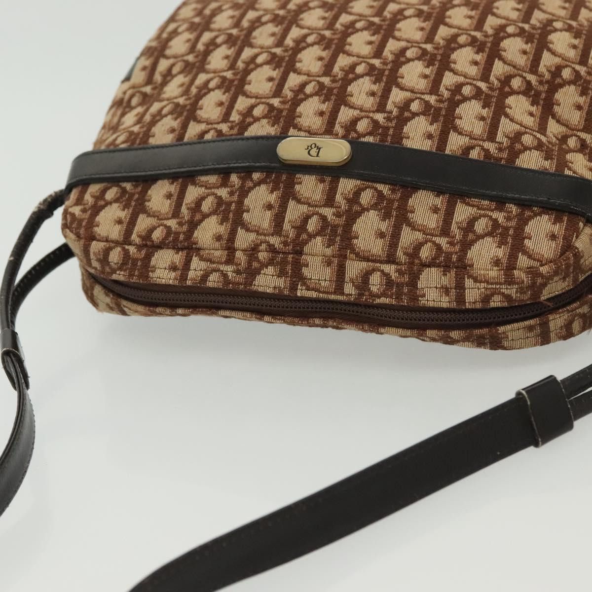 Dior DIOR Trotter Canvas Shoulder Bag Brown Gold Size ONE SIZE - 6 Thumbnail