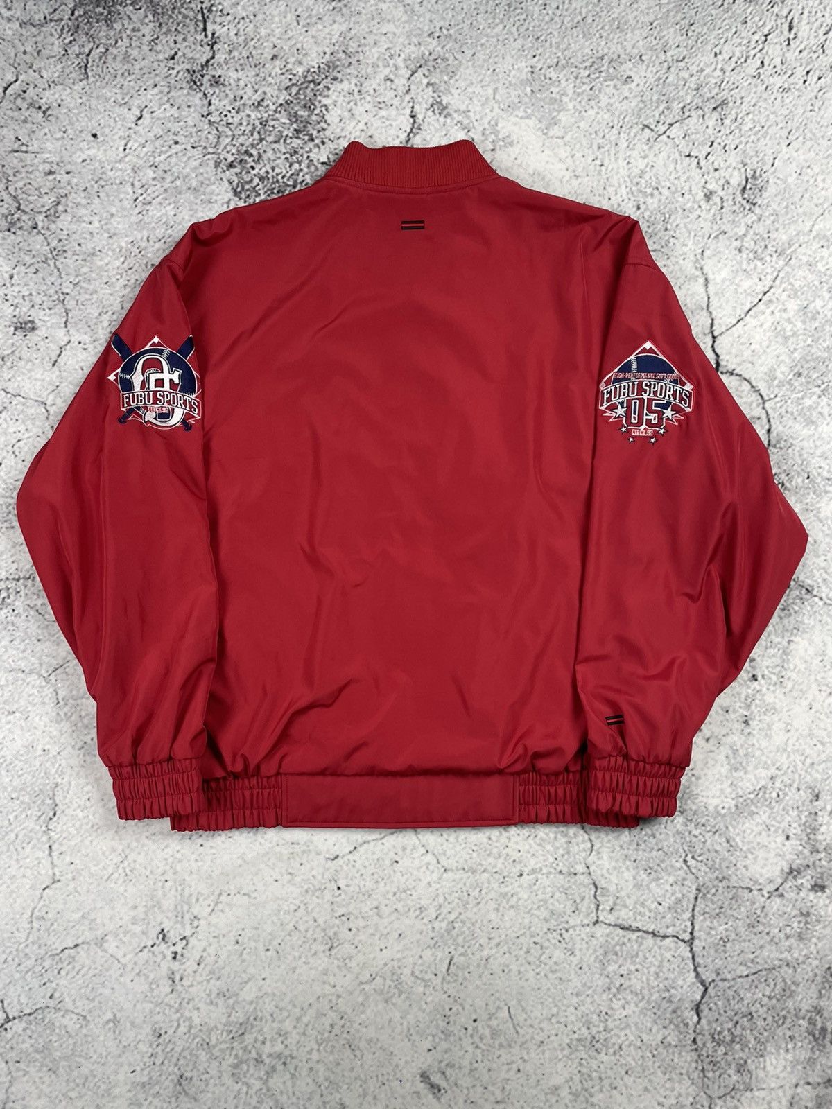 Fubu FUBU M Red Varsity Bomber Jacket Y2K Drip Swag Size US M / EU 48-50 / 2 - 2 Thumbnail