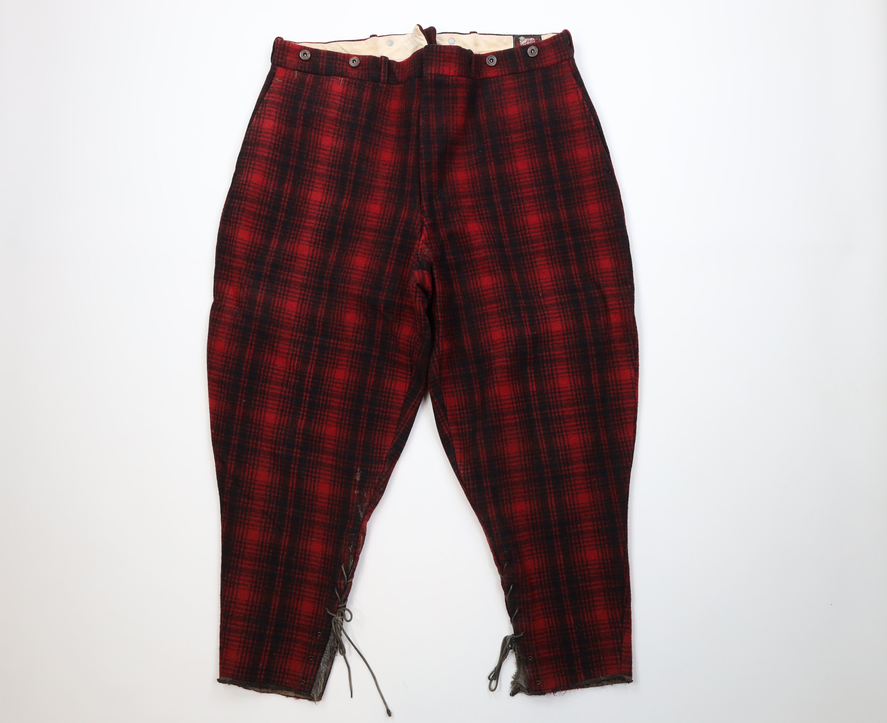 Woolrich Woolen Mills Vintage 70s Woolrich Heavy Wool Knickers Pants Plaid USA Size US 38 / EU 54 - 1 Thumbnail