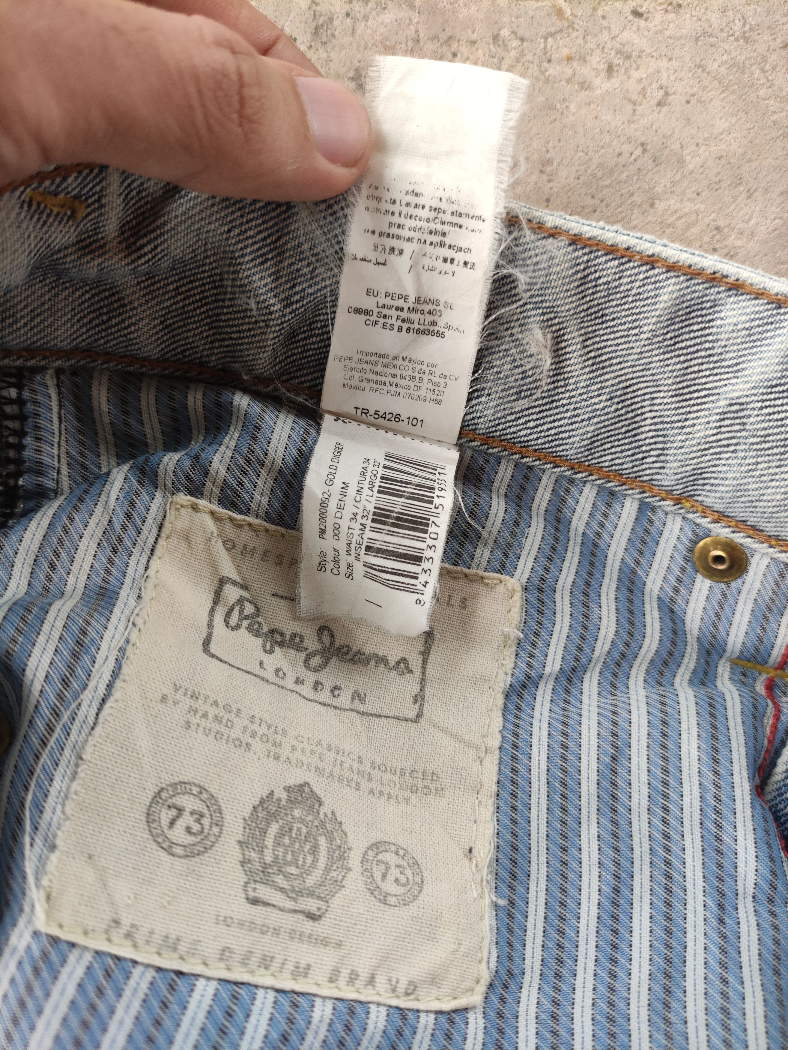 Pepe Jeans Vintage Pepe Jean London Button Distressed Faded Denim Size US 36 / EU 52 - 8 Thumbnail