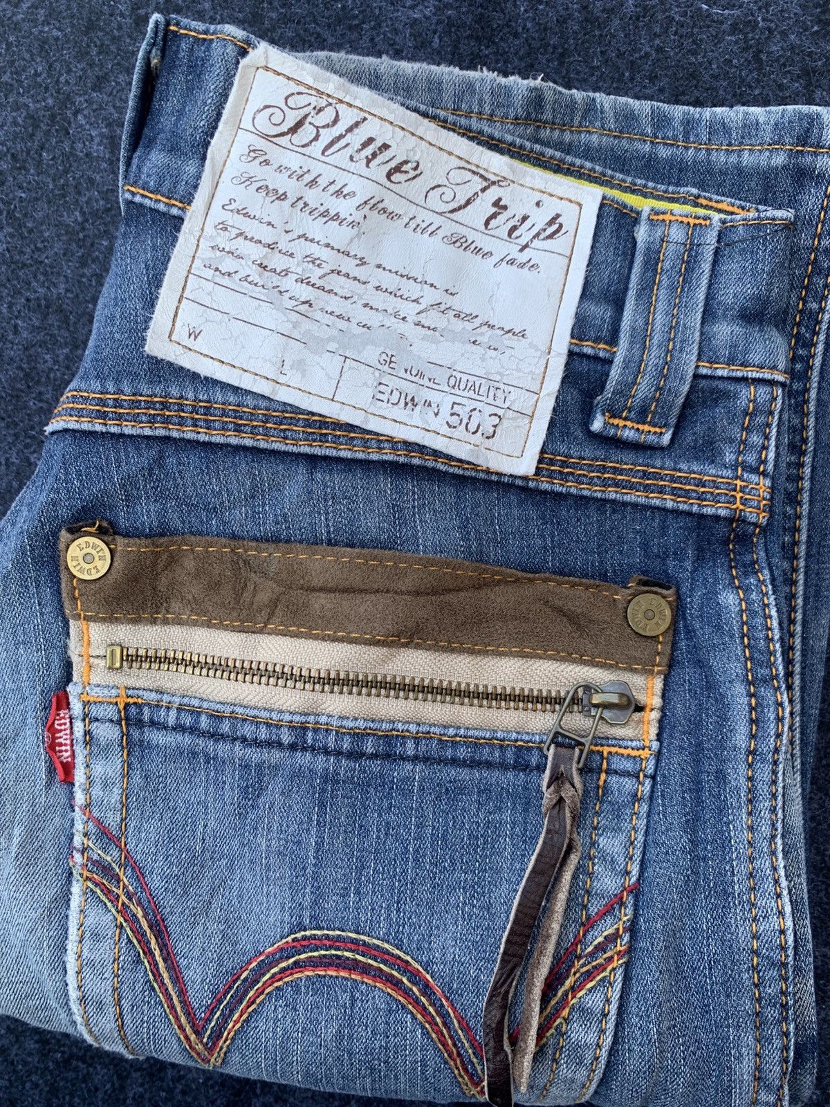 Edwin FLARE EDWIN 593 BTZF54 BLUE TRIP. (26) Size US 29 - 10 Thumbnail
