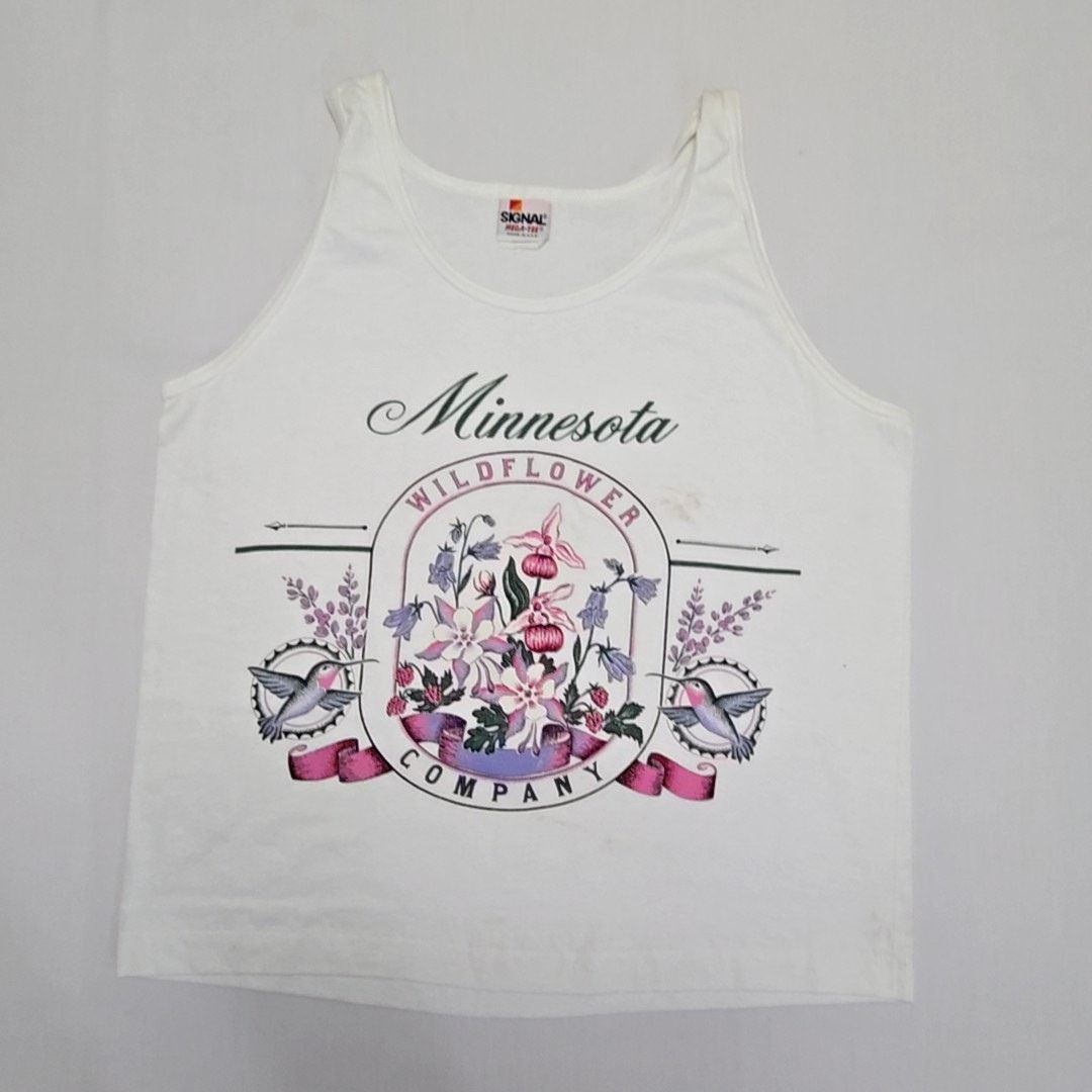 Vintage Vintage Minnesota Wildflower Tank Top L USA Made VTG 90s Size L / US 10 / IT 46 - 1 Thumbnail