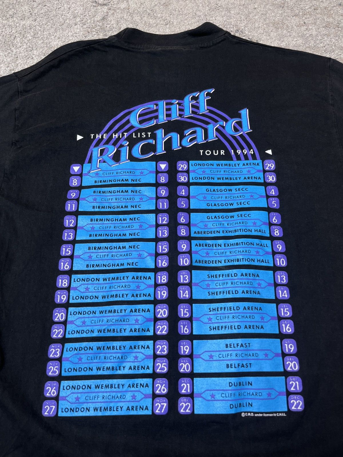 Band Tees × Vintage 1994 CLIFF RICHARD THE HIT LIST TOUR RARE VINTAGE TEE - 849 Size US M / EU 48-50 / 2 - 6 Thumbnail
