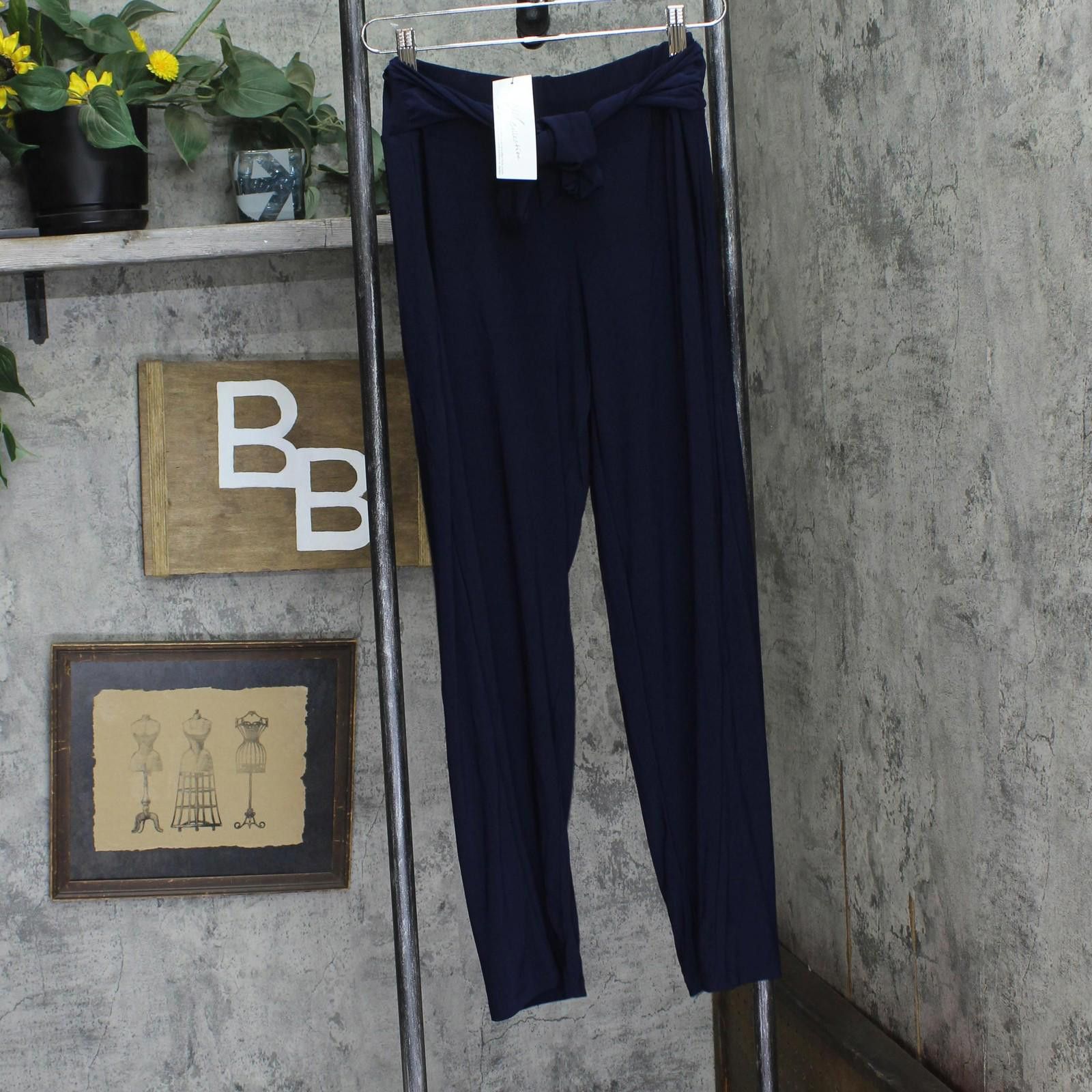 Other Nwt Ny Collection Pull On Pants With Sash Navy Blue Pm Size 32" / US 10 / IT 46 - 1 Thumbnail