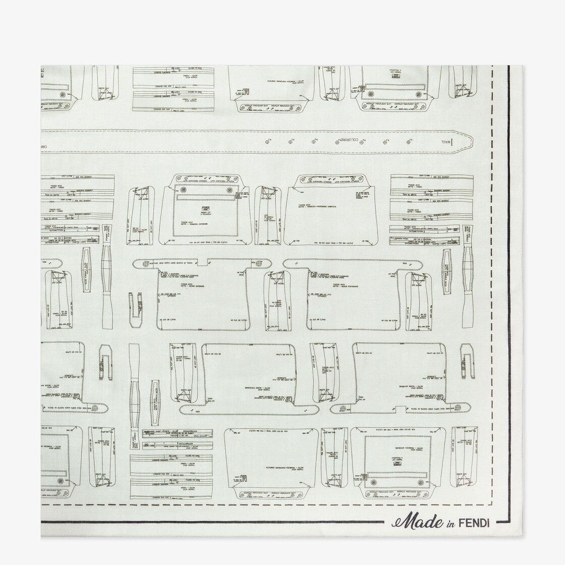 Fendi o1s1wg111224 Size: OS / Scarf in White Size ONE SIZE - 1 Thumbnail