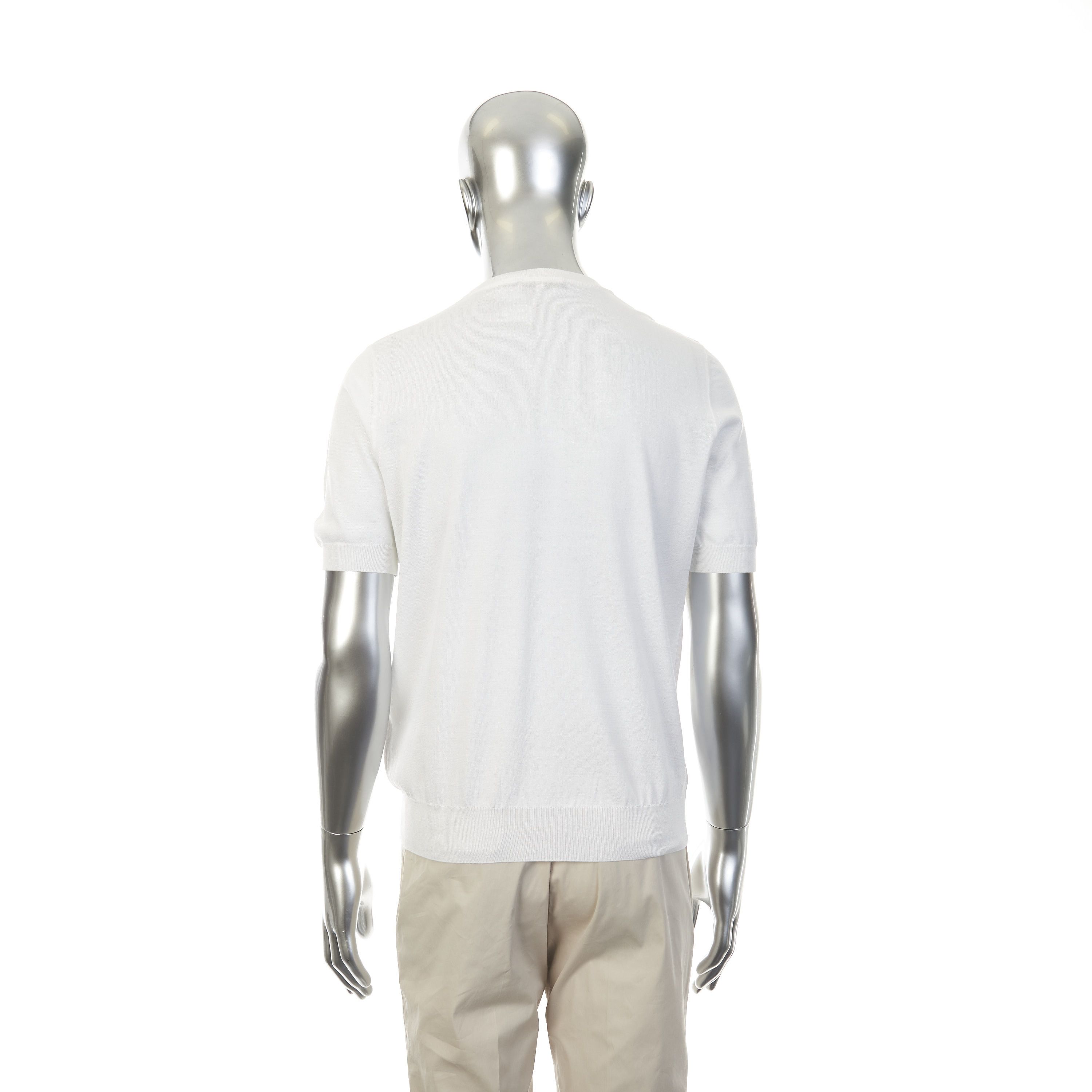 Zilli Beige Casual Short Sleeves Sweater with V Patern Size US M / EU 48-50 / 2 - 3 Thumbnail