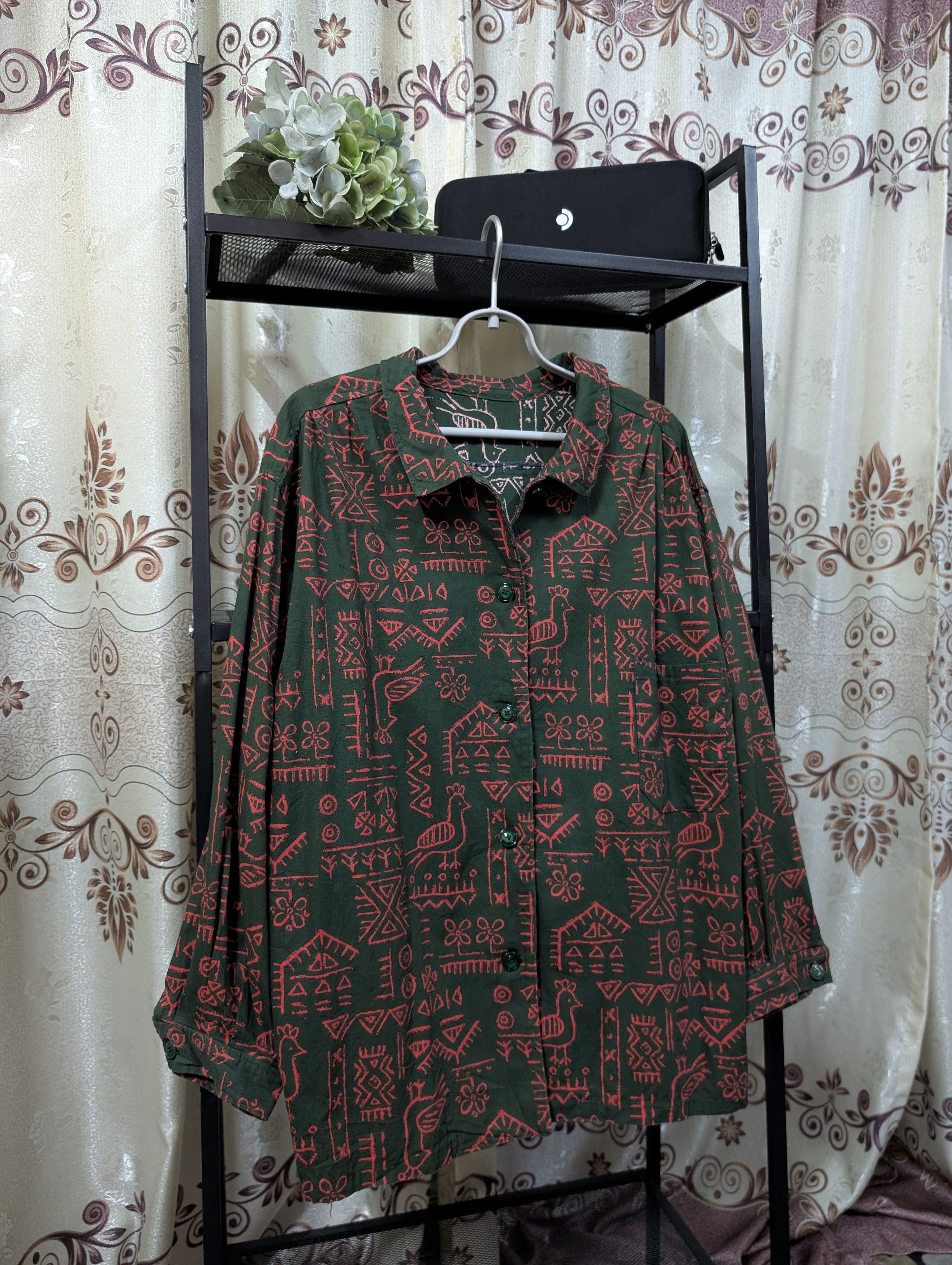 Other Button Up Shirt Jacket Aztec Mayan Probably Printed Monogram Size L / US 10 / IT 46 - 1 Thumbnail