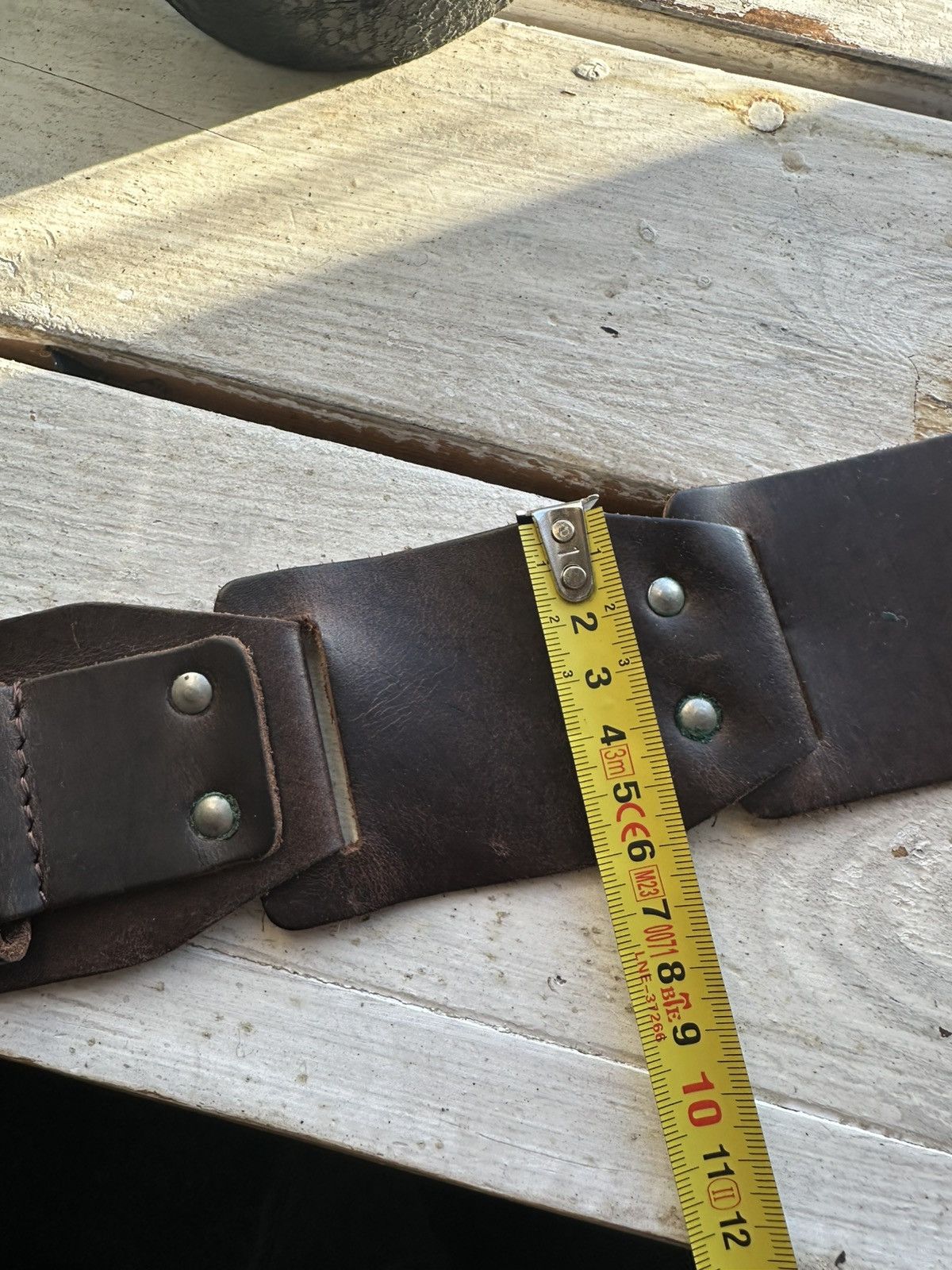 If Six Was Nine × Japanese Brand × Vintage Vintage Japanese Leather Punk Emo Rock Goth Y2K Drill belt Size ONE SIZE - 12 Thumbnail