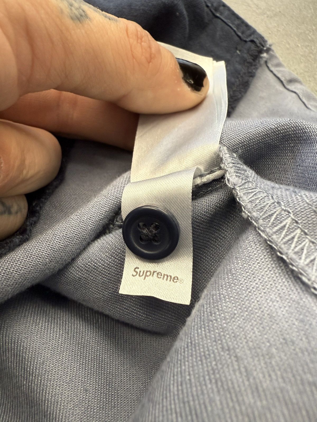 Supreme SS19 Supreme Reflective Stripe S/S Work Shirt Size US M / EU 48-50 / 2 - 12 Thumbnail