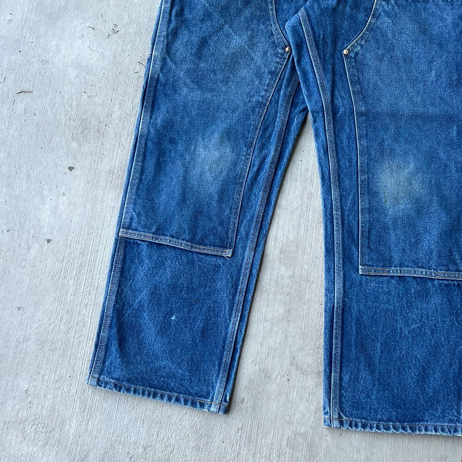 Carhartt × Vintage Carhartt denim blue jean double knee work carpenter pants Size US 34 / EU 50 - 7 Thumbnail