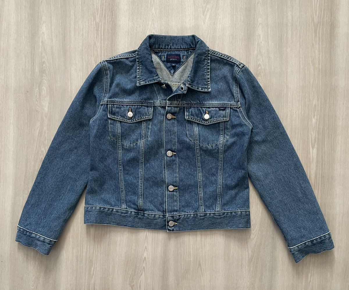 Tommy Hilfiger VTG Y2K Tommy Hilfiger Trucker Denim Jacket Sz L Size L / US 10 / IT 46 - 1 Thumbnail