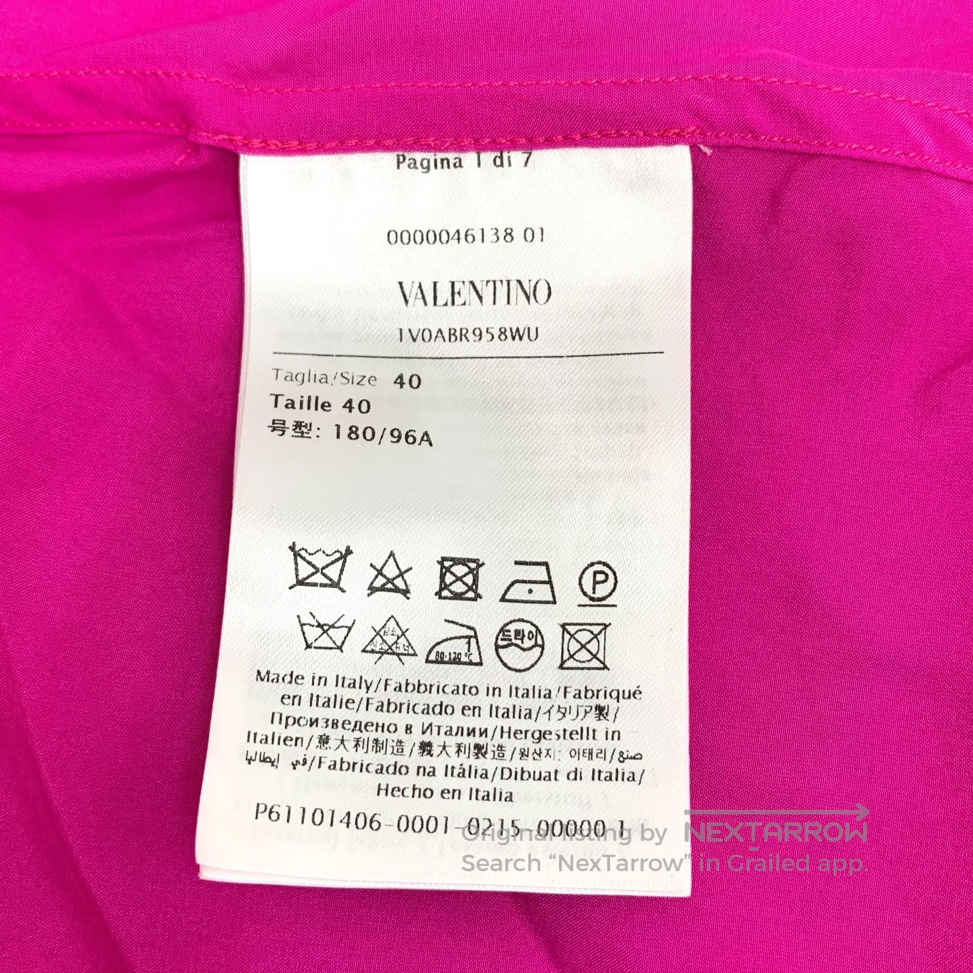 Valentino Valentino Pitaya color mulberry silk lapel single-breasted Size S / US 4 / IT 40 - 7 Thumbnail