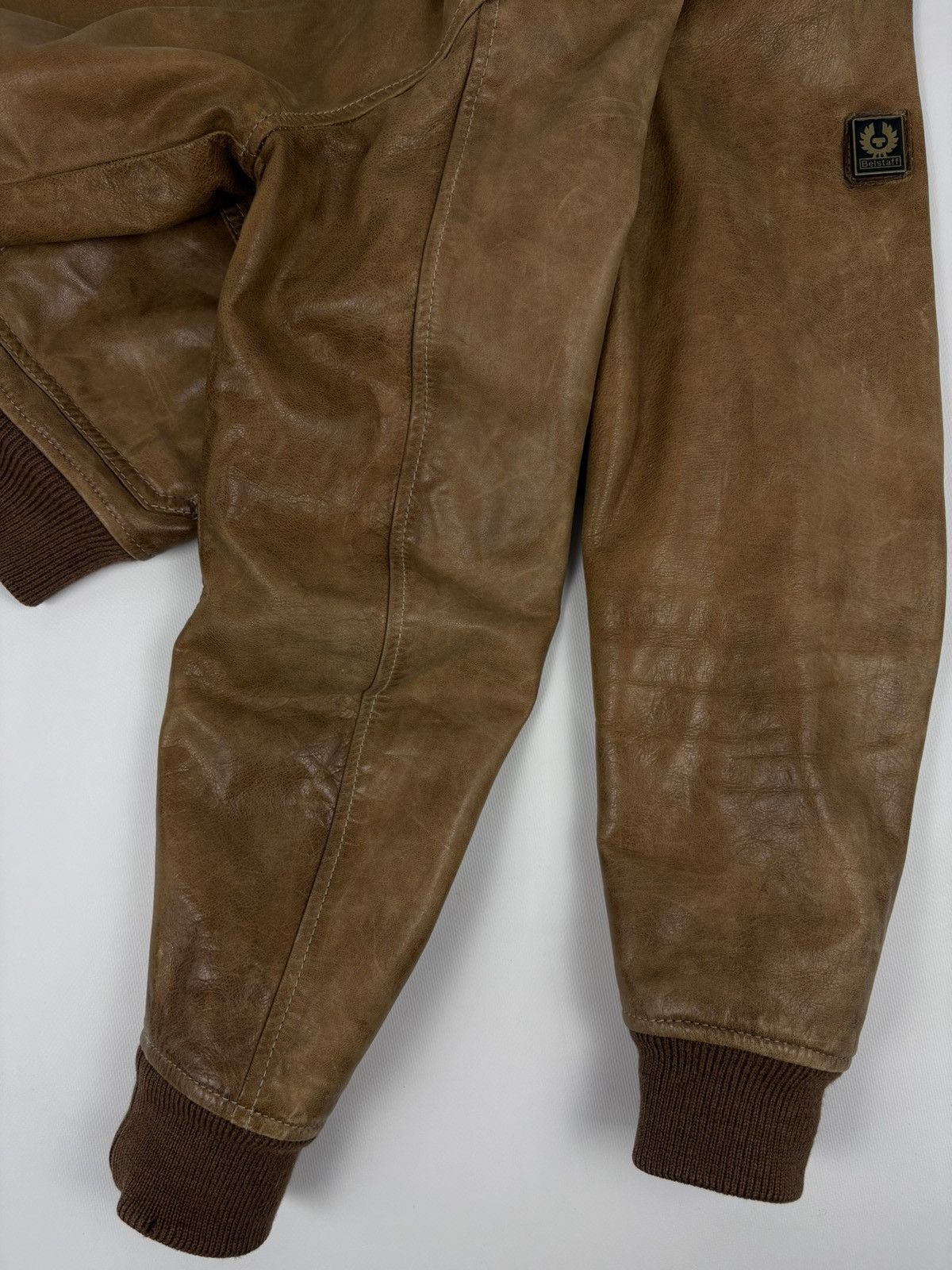 Belstaff Rare "The Aviator" A1 Leather Gold Label Biker Prince Archive Special Edition Bomber Racer Jacket Size US M / EU 48-50 / 2 - 19 Thumbnail