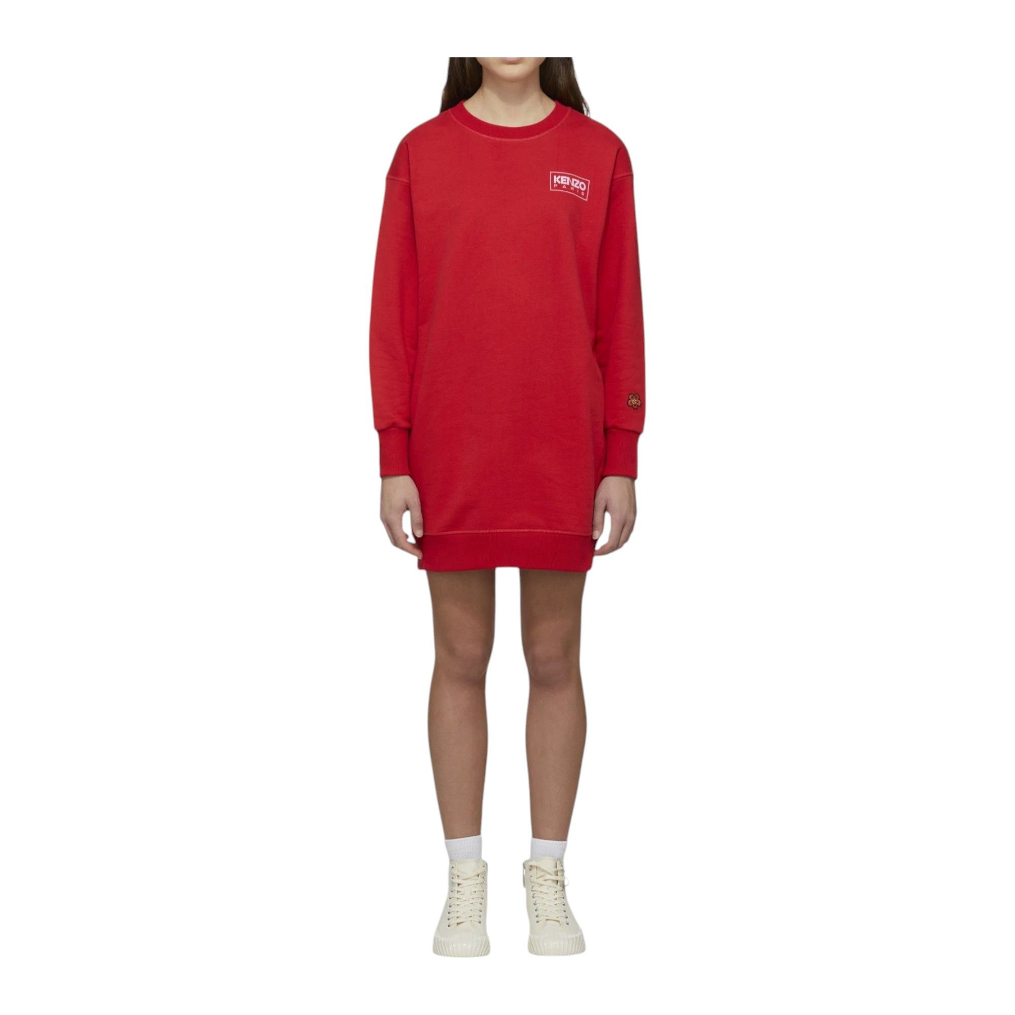 Kenzo Kenzo Red Logo Sweater Dress Size M / US 6-8 / IT 42-44 - 3 Thumbnail