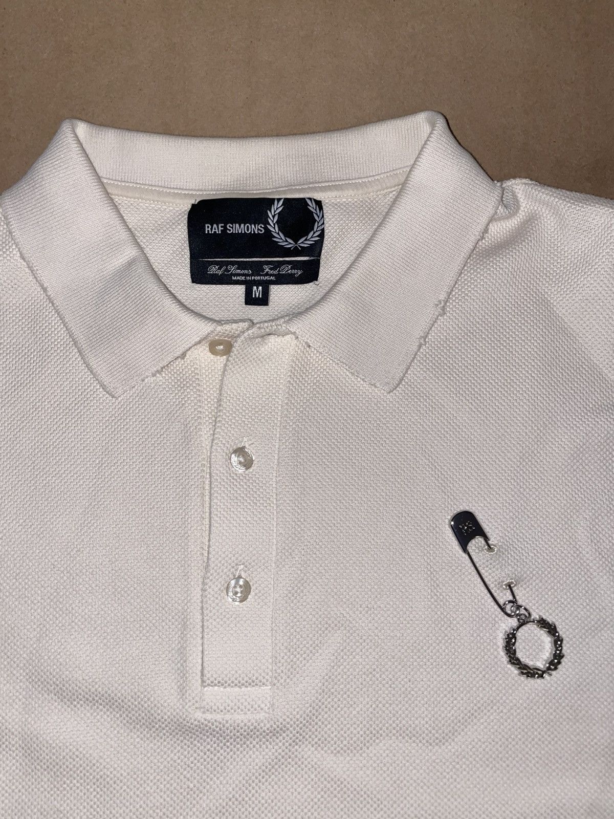 Fred Perry × Raf Simons Fred Perry X Raf Simons Distressed Oversized Polo Shirt Size US M / EU 48-50 / 2 - 4 Thumbnail