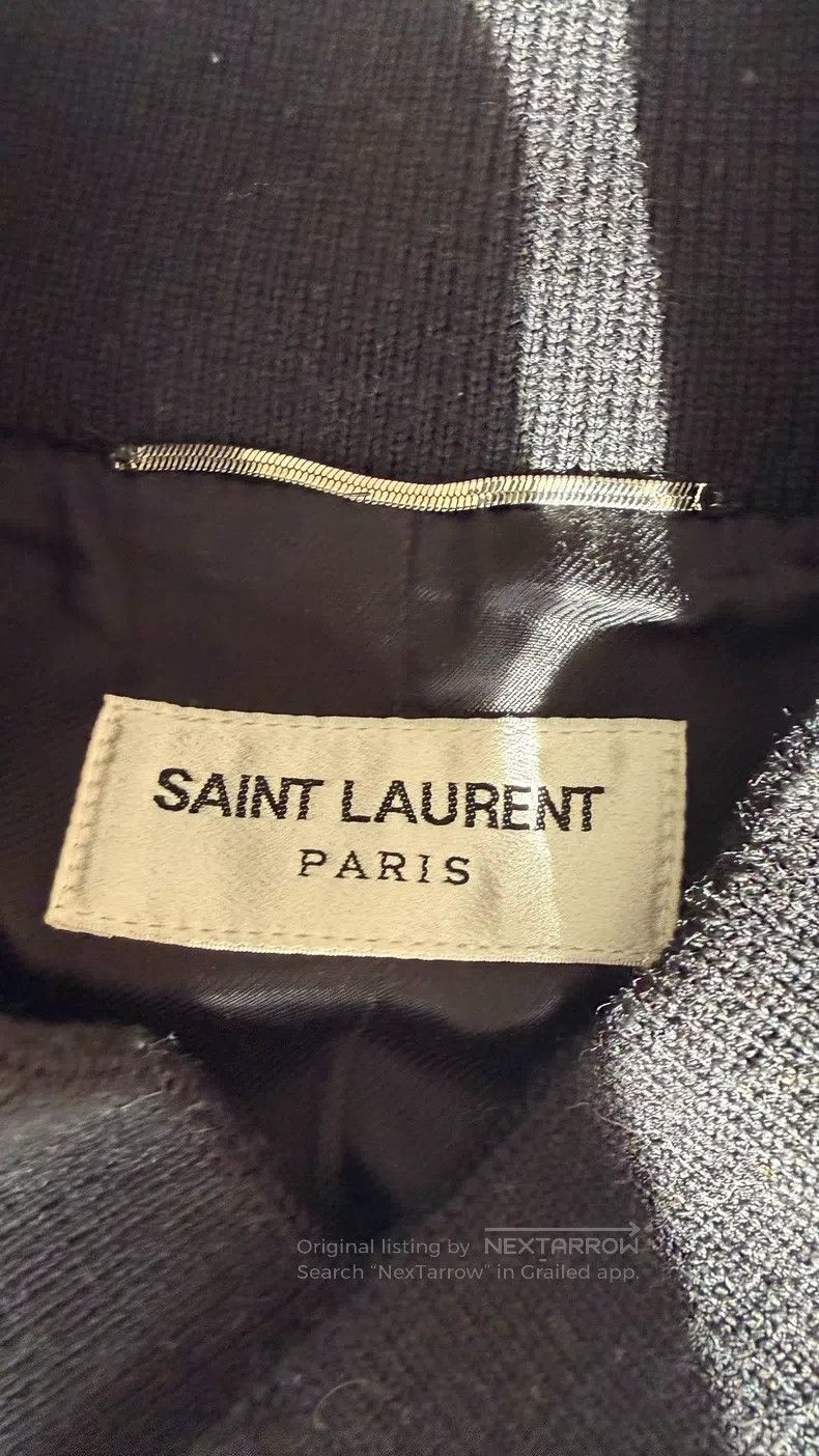 Saint Laurent Paris Saint Laurent Paris Black and White Patch Leather Baseball Size US L / EU 52-54 / 3 - 4 Thumbnail