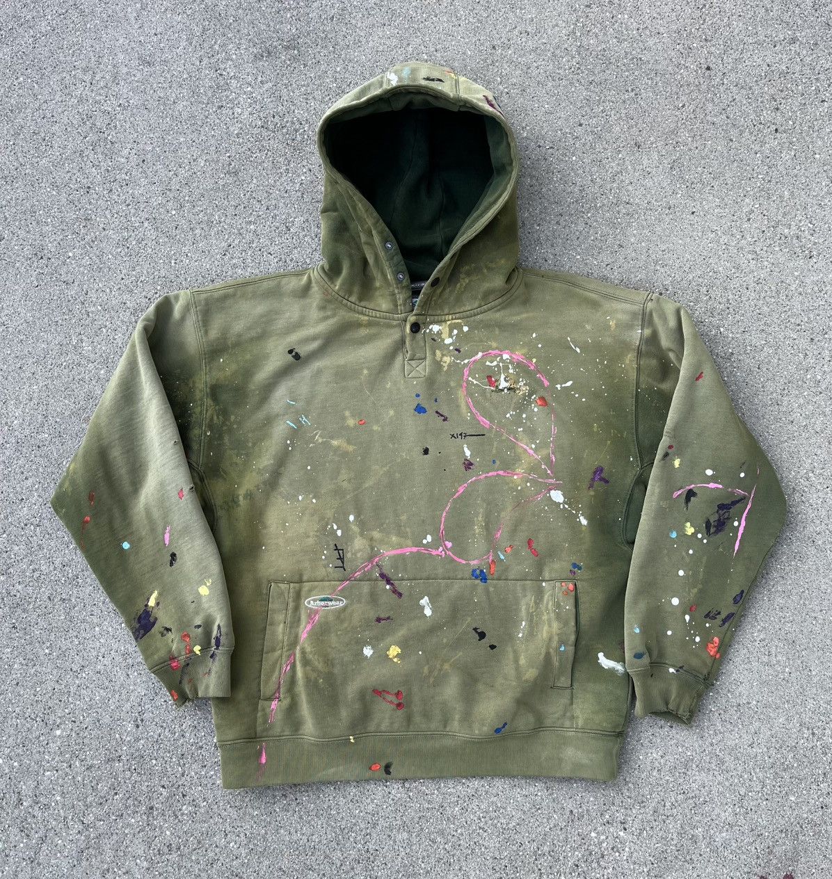 Carhartt × Japanese Brand Custom Arborwear Hoodie Sun Fade Distressed Thrashed Tree Size US L / EU 52-54 / 3 - 12 Thumbnail