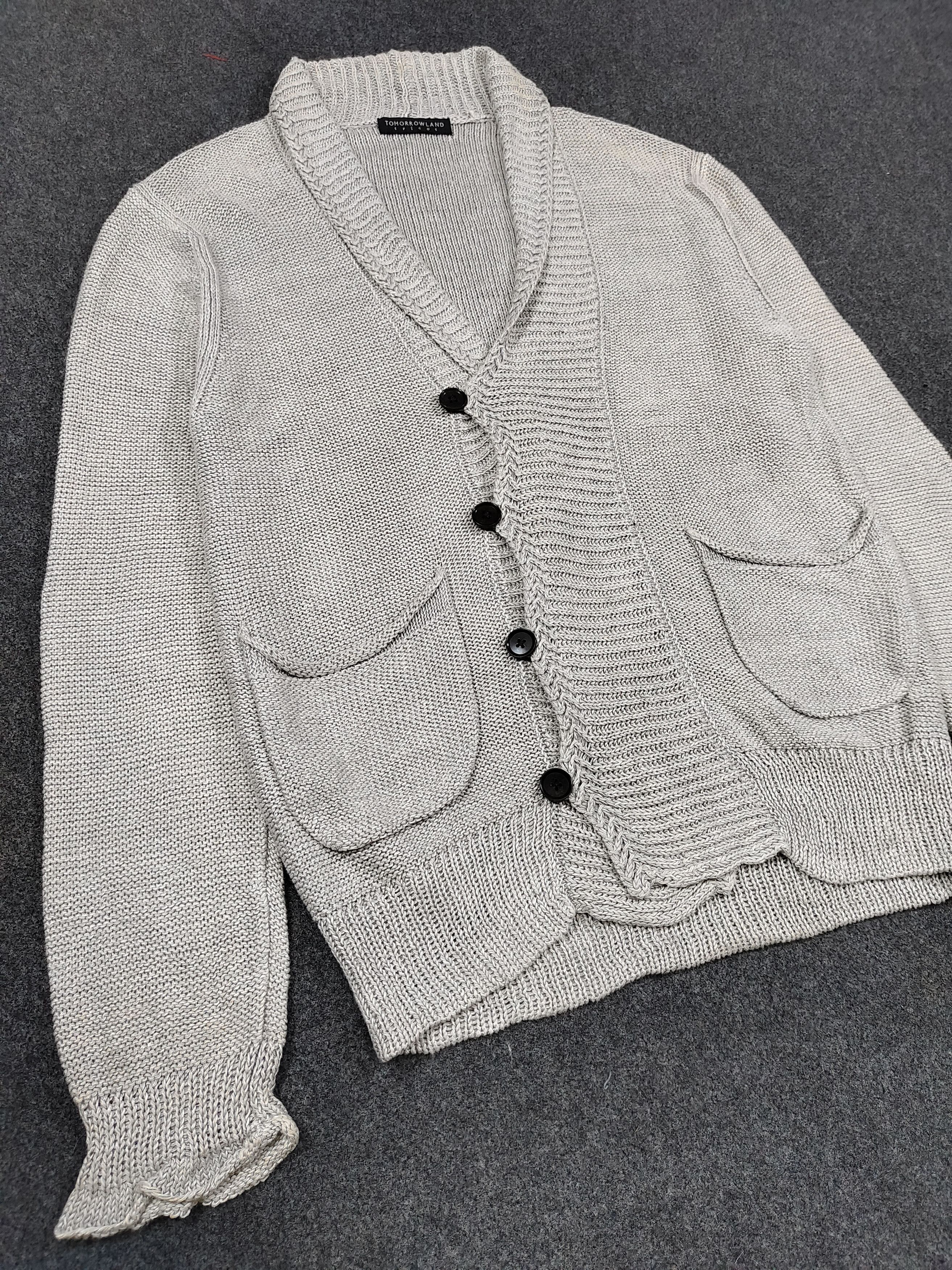 Tomorrowland 🇯🇵 Tomorrowland Tricot Rayon Asymmetric Knitted Cardigan Size US L / EU 52-54 / 3 - 4 Thumbnail