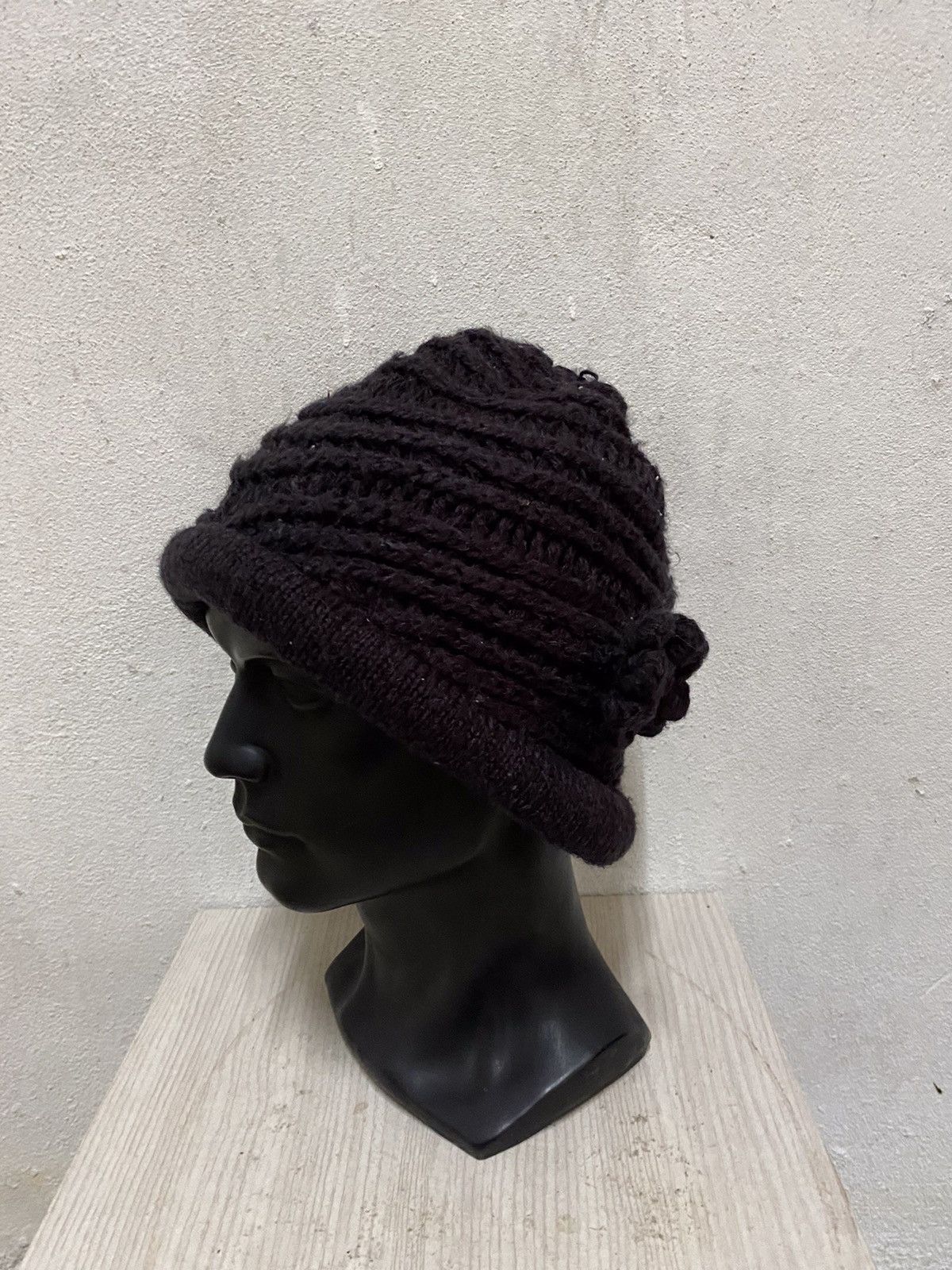 Renoma × Vintage U.P Renoma Crochet Rare Design Beanie Hat Size ONE SIZE - 3 Thumbnail