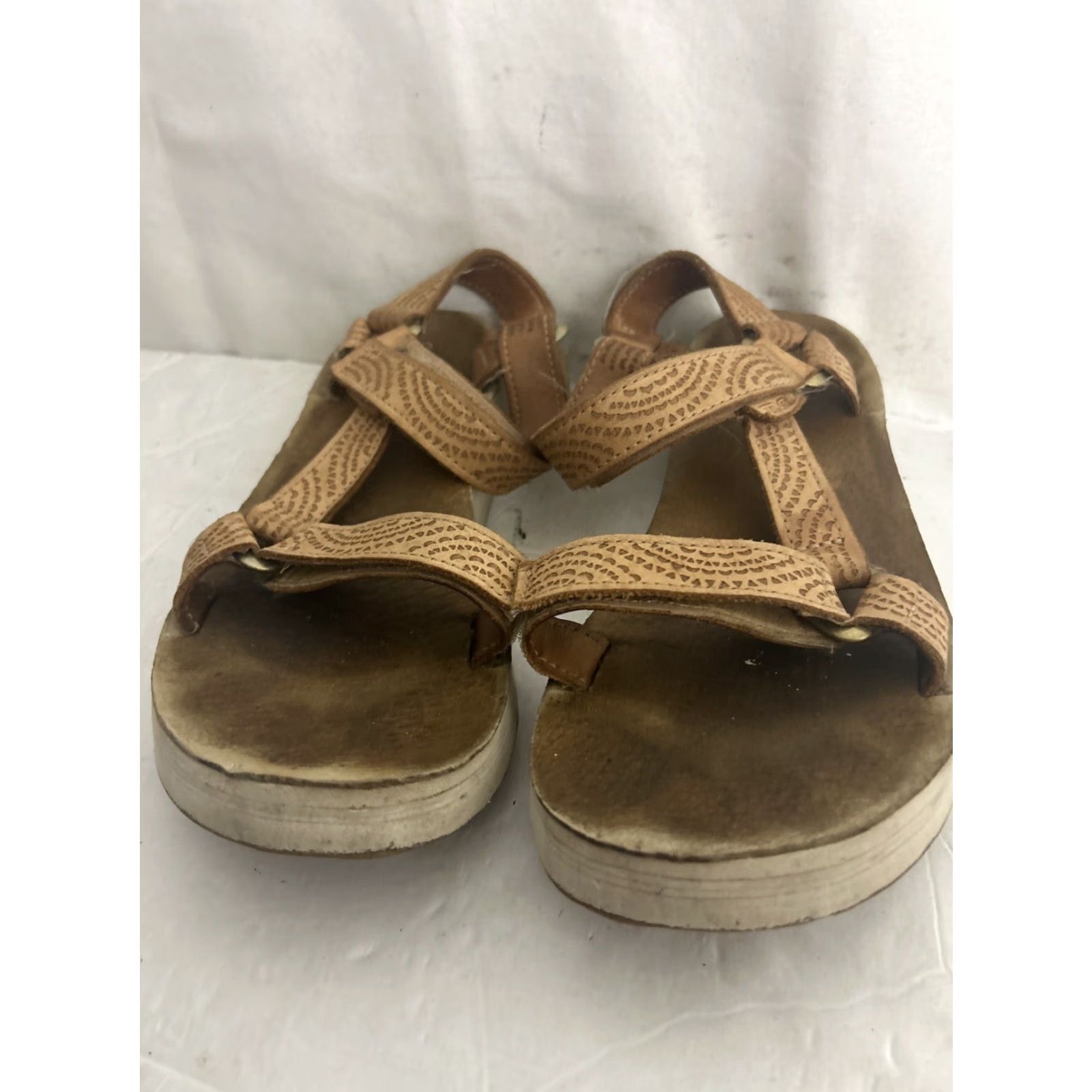 Teva VINTAGE Teva Midform Universal Sandal Women Brown Leather 8 US 37 EU Strappy Adjustable Hook & Loop Size US 4 / IT 34 - 6 Thumbnail