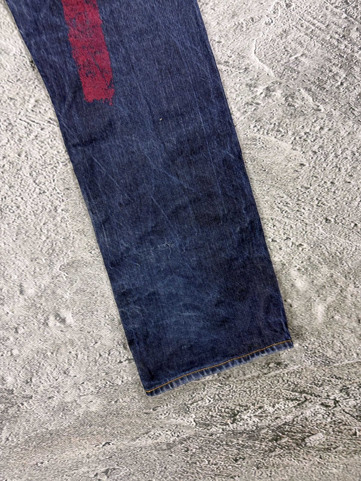 Evisu Evisu jeans daicock big logo red selvedge denim Size US 34 / EU 50 - 3 Thumbnail
