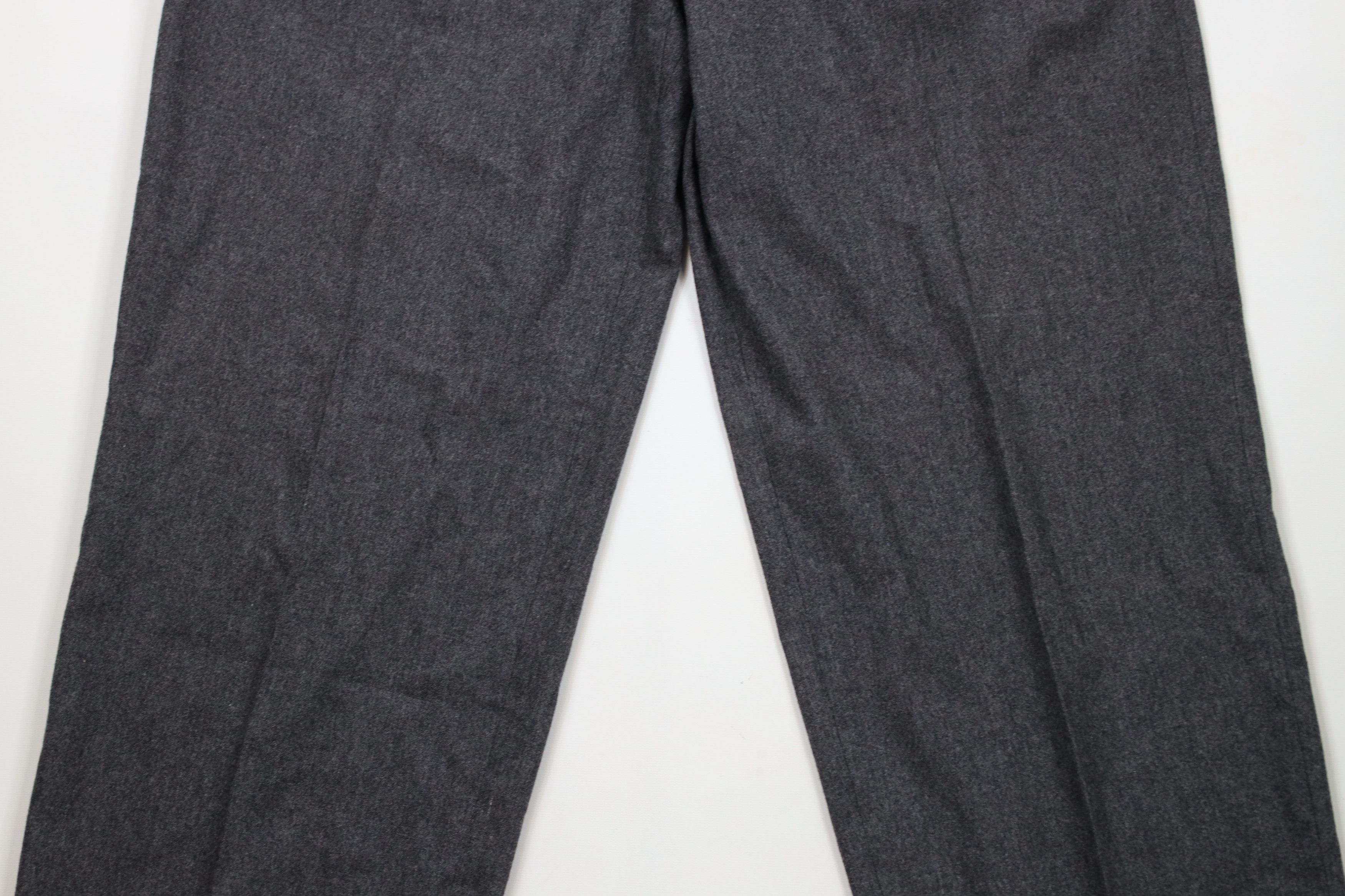 Hugo Boss × Vintage Vintage 80s 90s Hugo Boss Cashmere Wide Leg Chino Pants Gray Size US 36 / EU 52 - 3 Thumbnail
