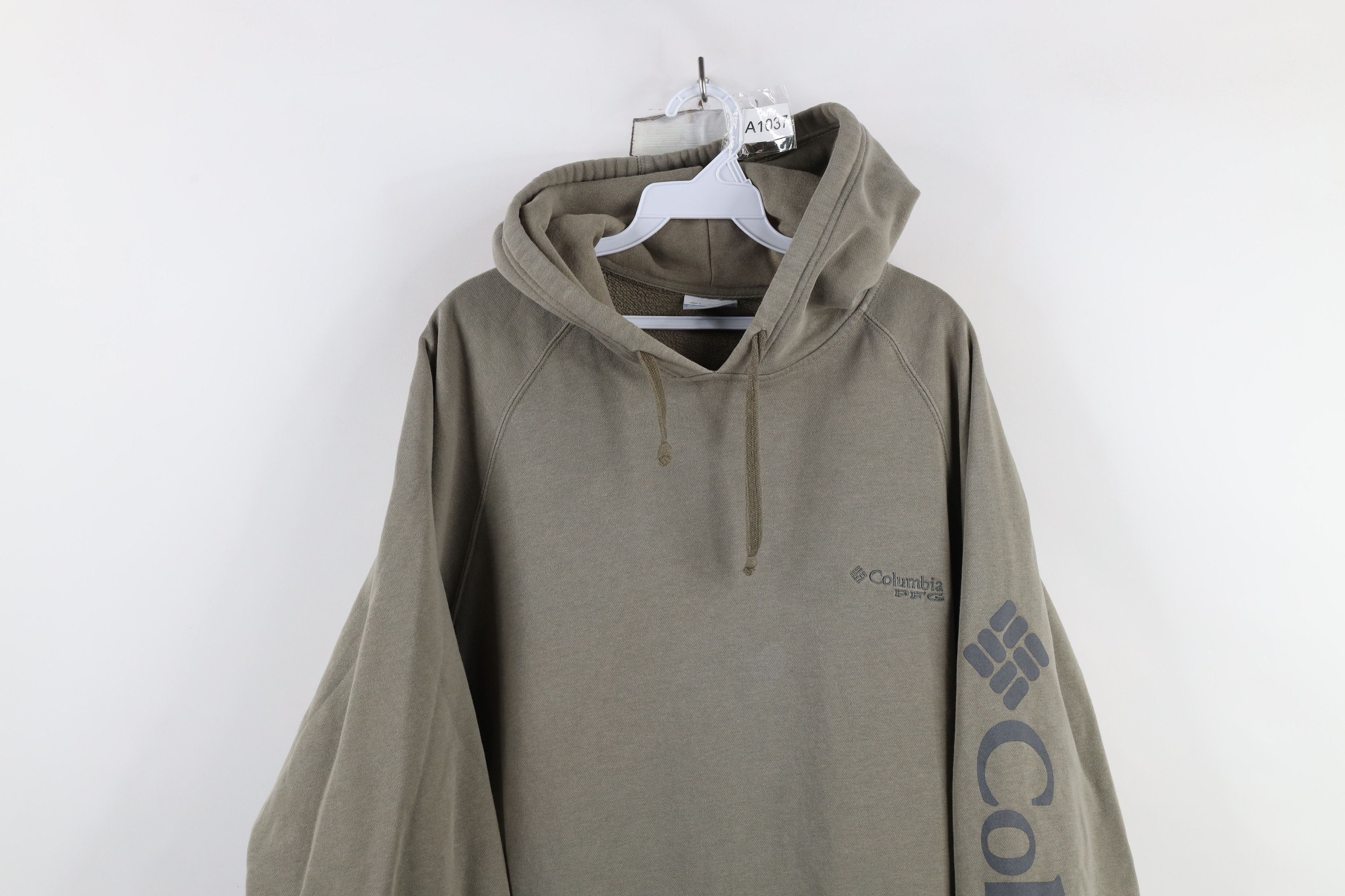 Columbia × Vintage Vintage Y2K Columbia PFG Spell Out Hoodie Sweatshirt Green Size US XL / EU 56 / 4 - 2 Thumbnail