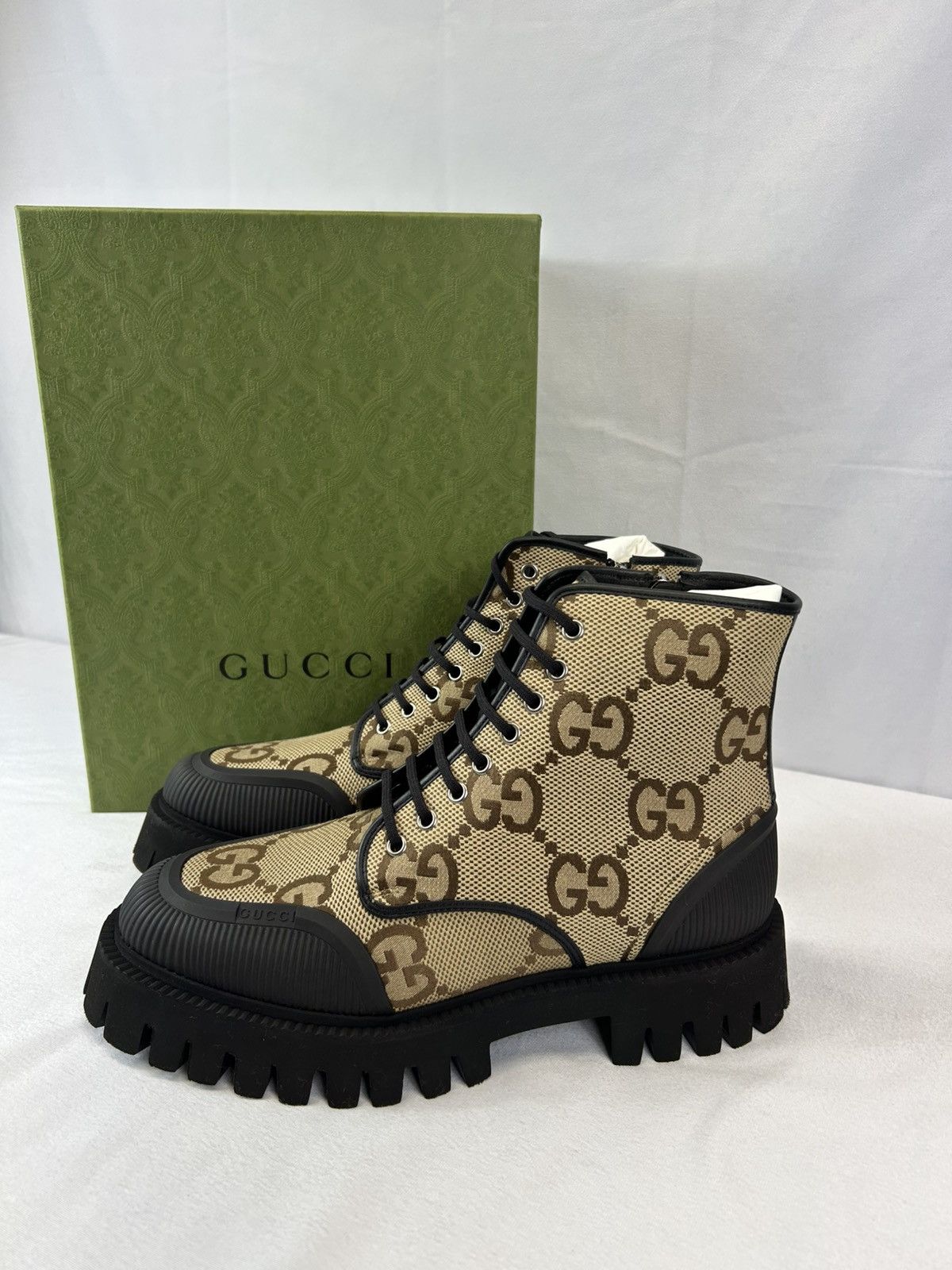 Gucci Gucci GG lace-up combat boots Size US 9.5 / EU 42-43 - 1 Thumbnail