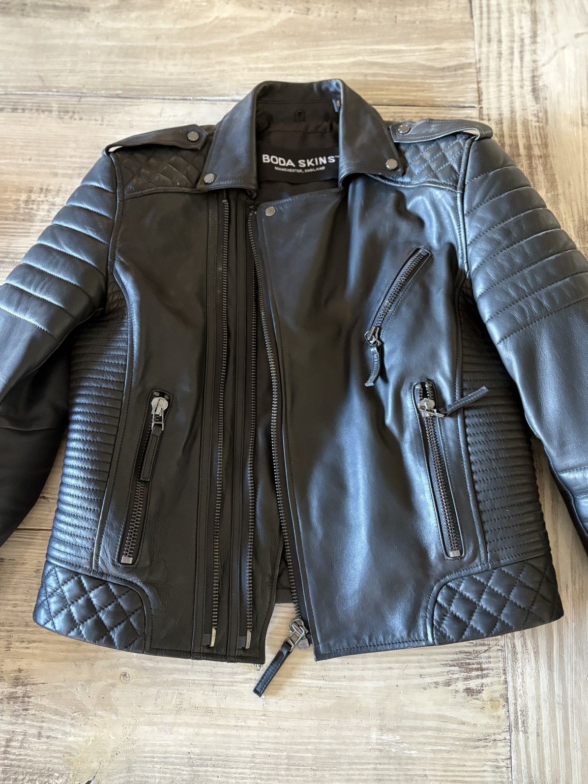 Boda Skins Boda Skins Biker Leather Jacket – Medium Size US M / EU 48-50 / 2 - 1 Thumbnail