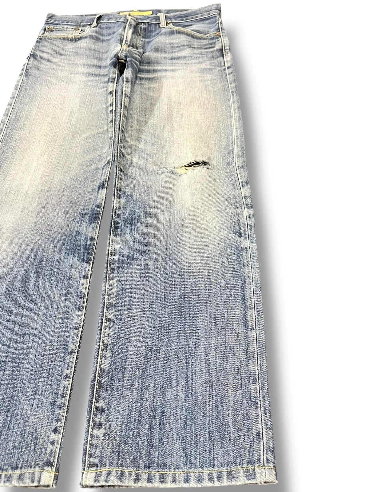 Uniqlo Vintage Uniqlo S-002 Faded Baggy Distressed Denim Size US 33 - 4 Thumbnail