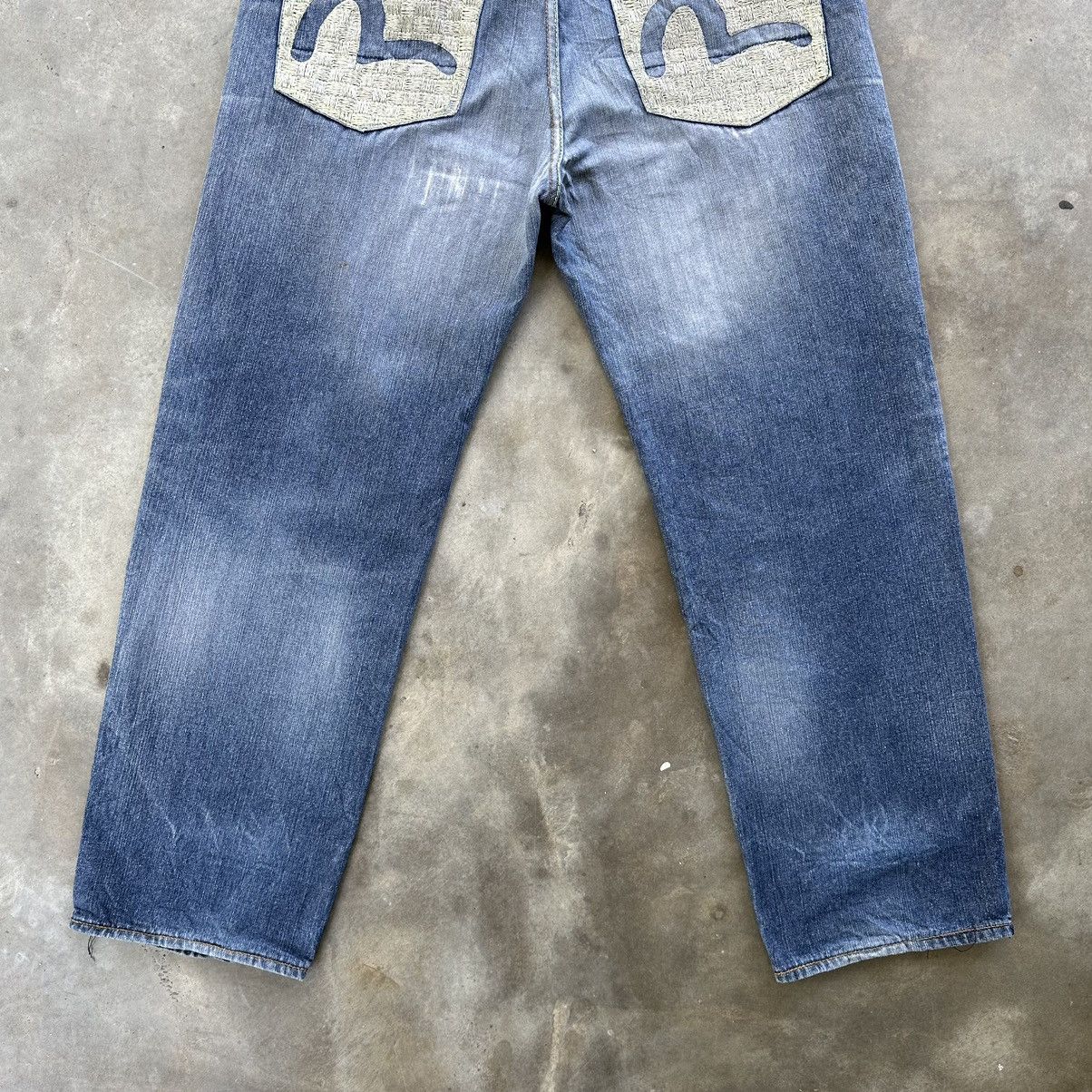 Evisu Vintage Japanese EVISU Faded Denim Indigo Pant Jean W39 Size US 39 - 2 Thumbnail