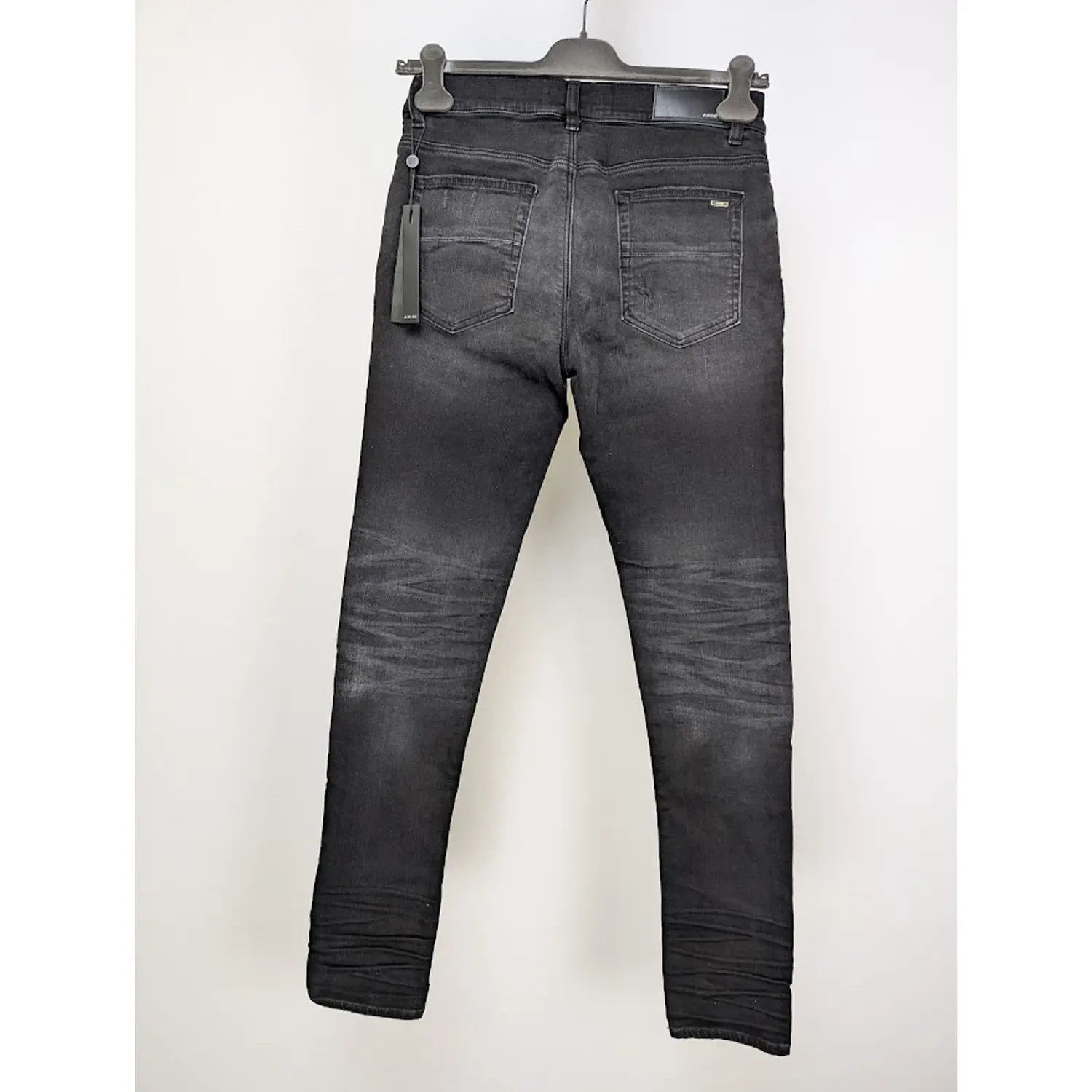 Amiri o1s1wg110925 MX1 Suede Jeans in Vintage Black Size US 30 / EU 46 - 11 Thumbnail
