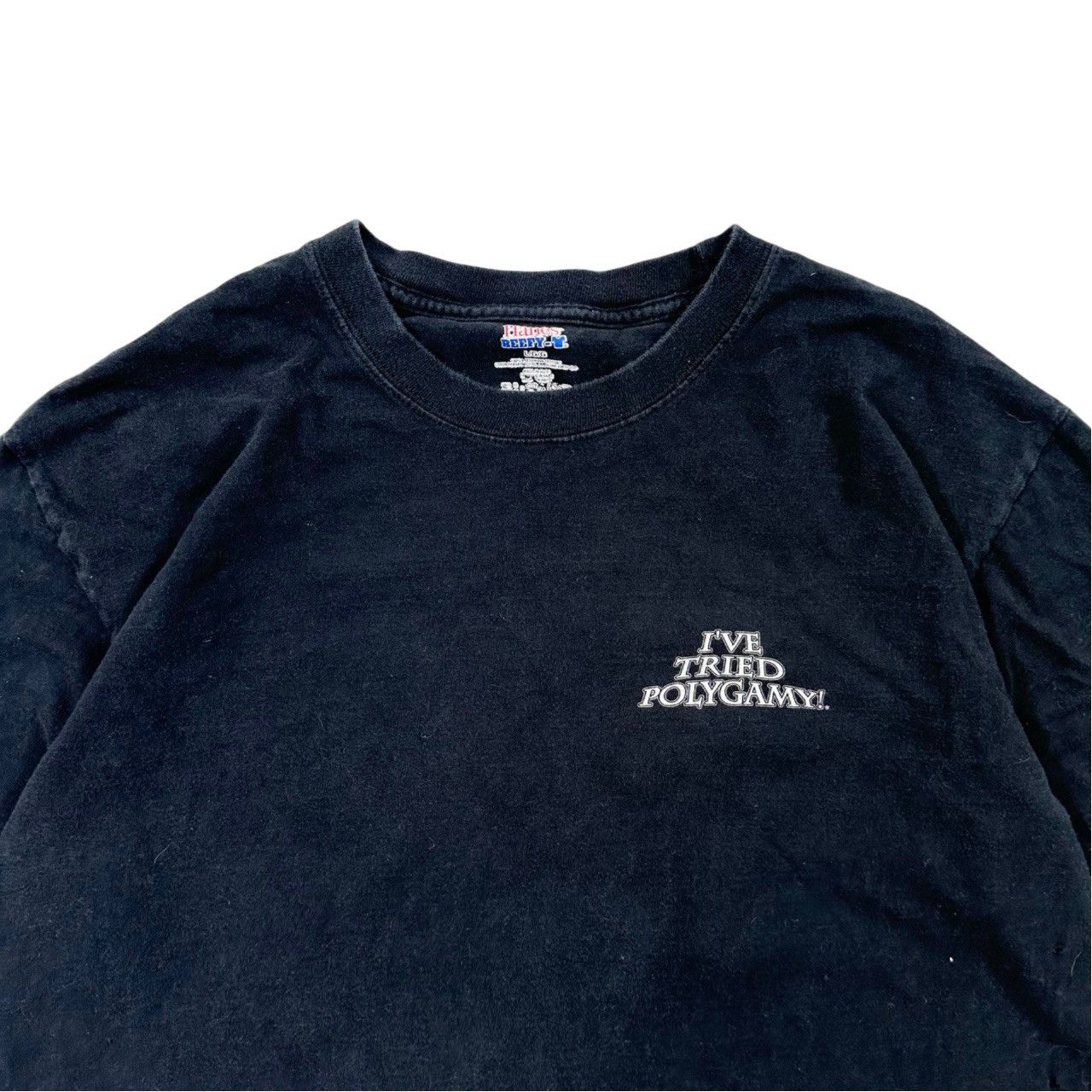 Vintage Vintage 00s I've Tried Polygamy Graphic Parody T Shirt Size US M / EU 48-50 / 2 - 2 Thumbnail