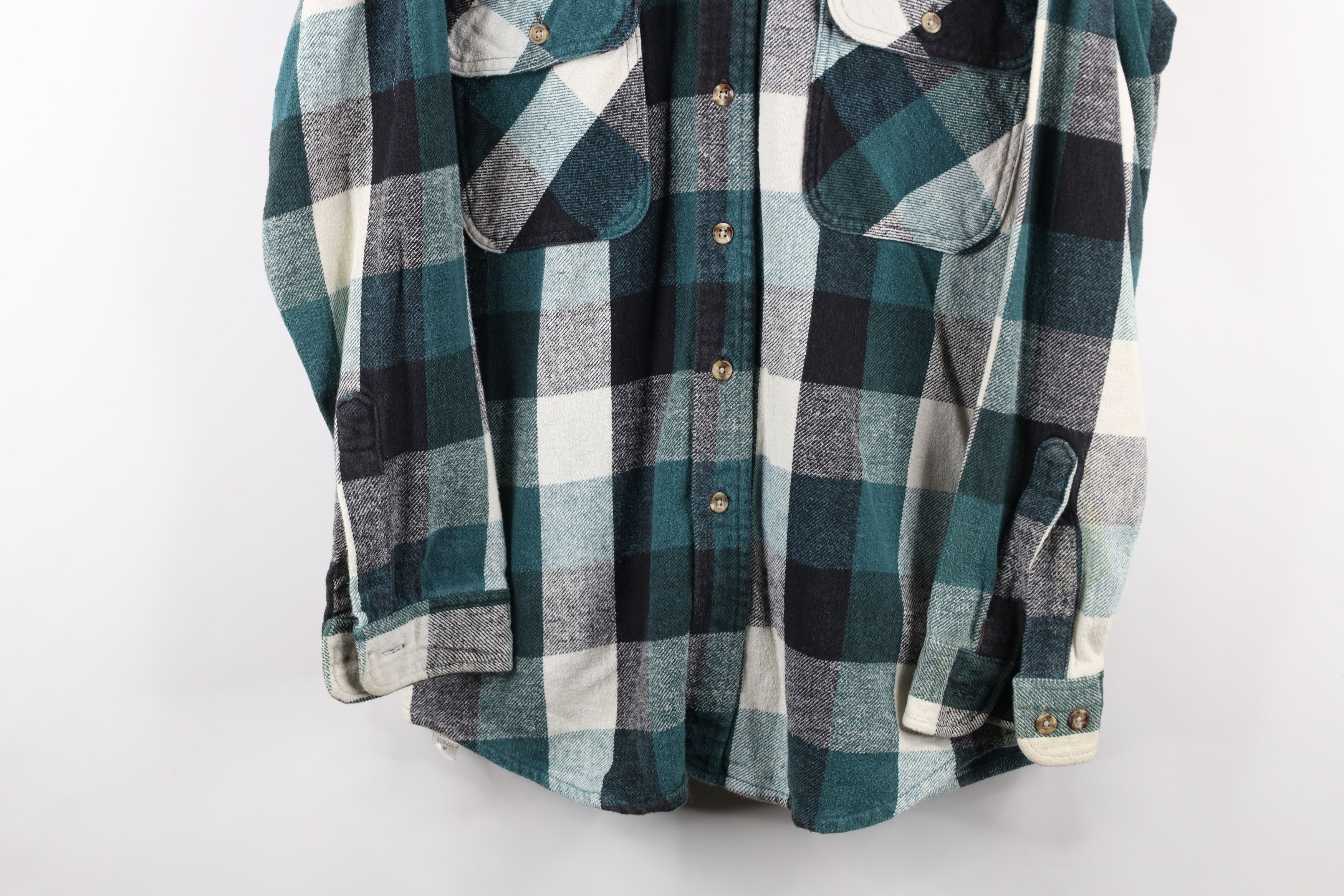 Vintage Vintage 90s Streetwear Heavyweight Button Shirt Plaid Size US M / EU 48-50 / 2 - 3 Thumbnail