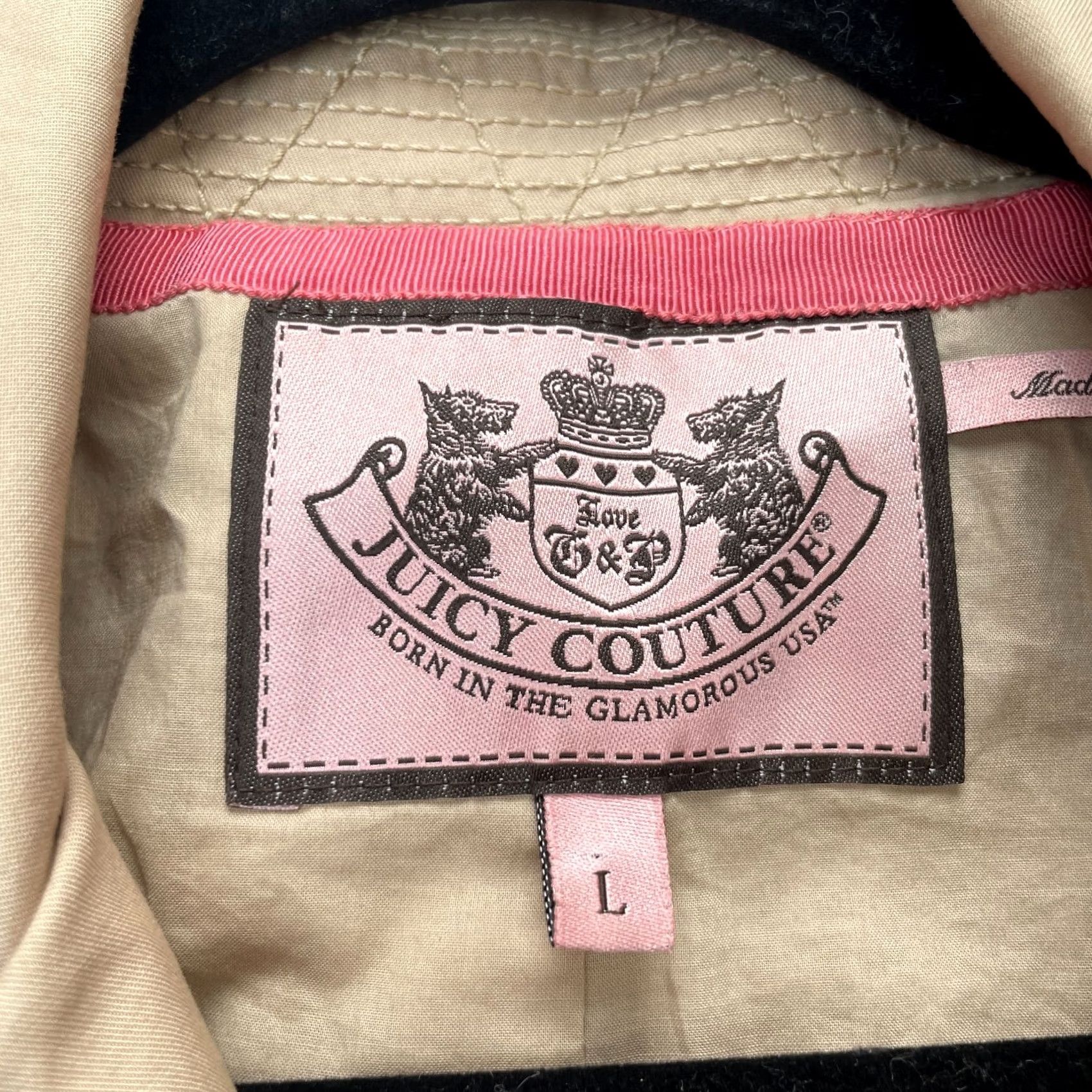 Juicy Couture Juicy Couture Jacket Womens Large Beige Trench Coat Cotton Twill Double Breasted L Size L / US 10 / IT 46 - 4 Thumbnail