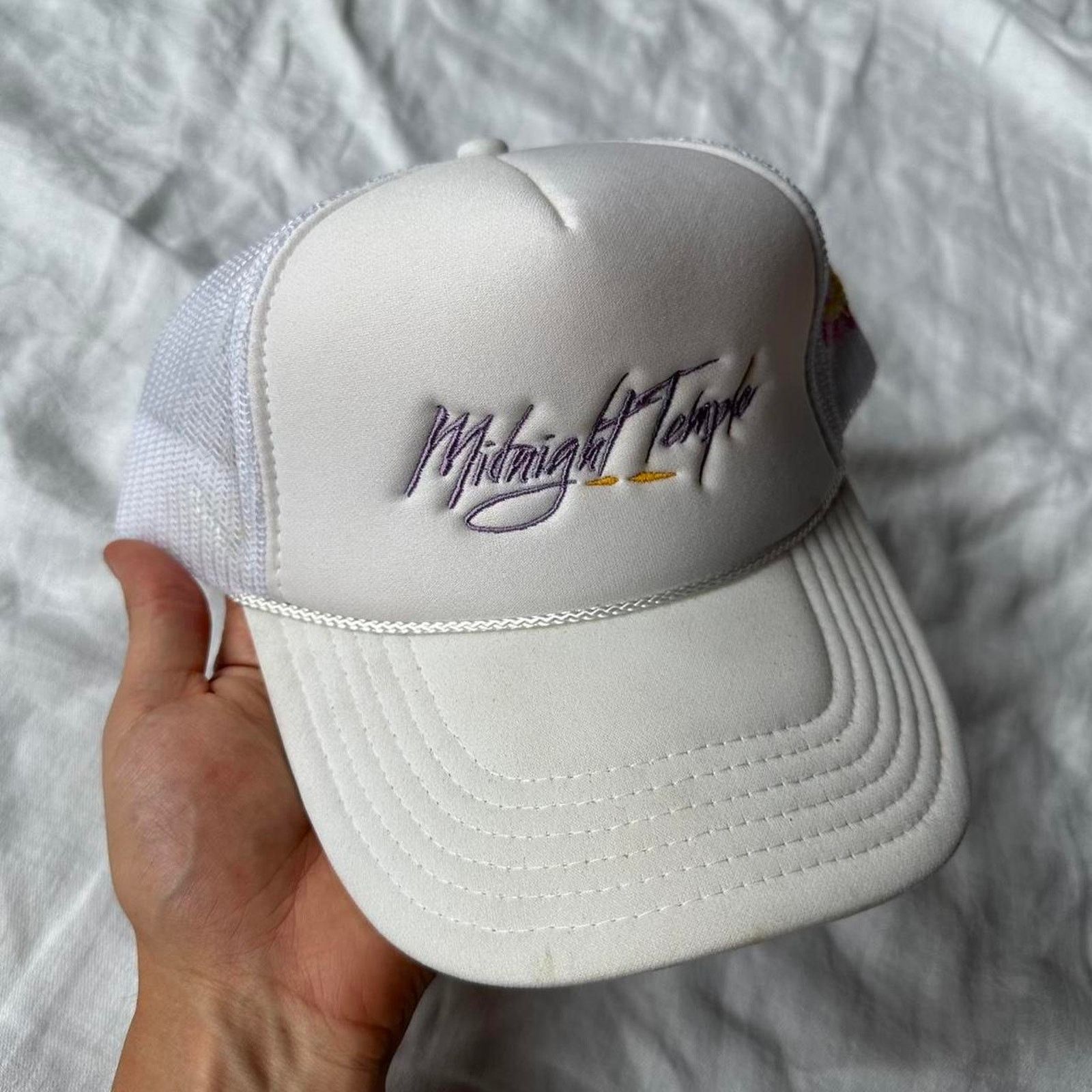Other Midnight Temple Detroit White Multi Colored Foam Trucker Hat Size ONE SIZE - 1 Thumbnail