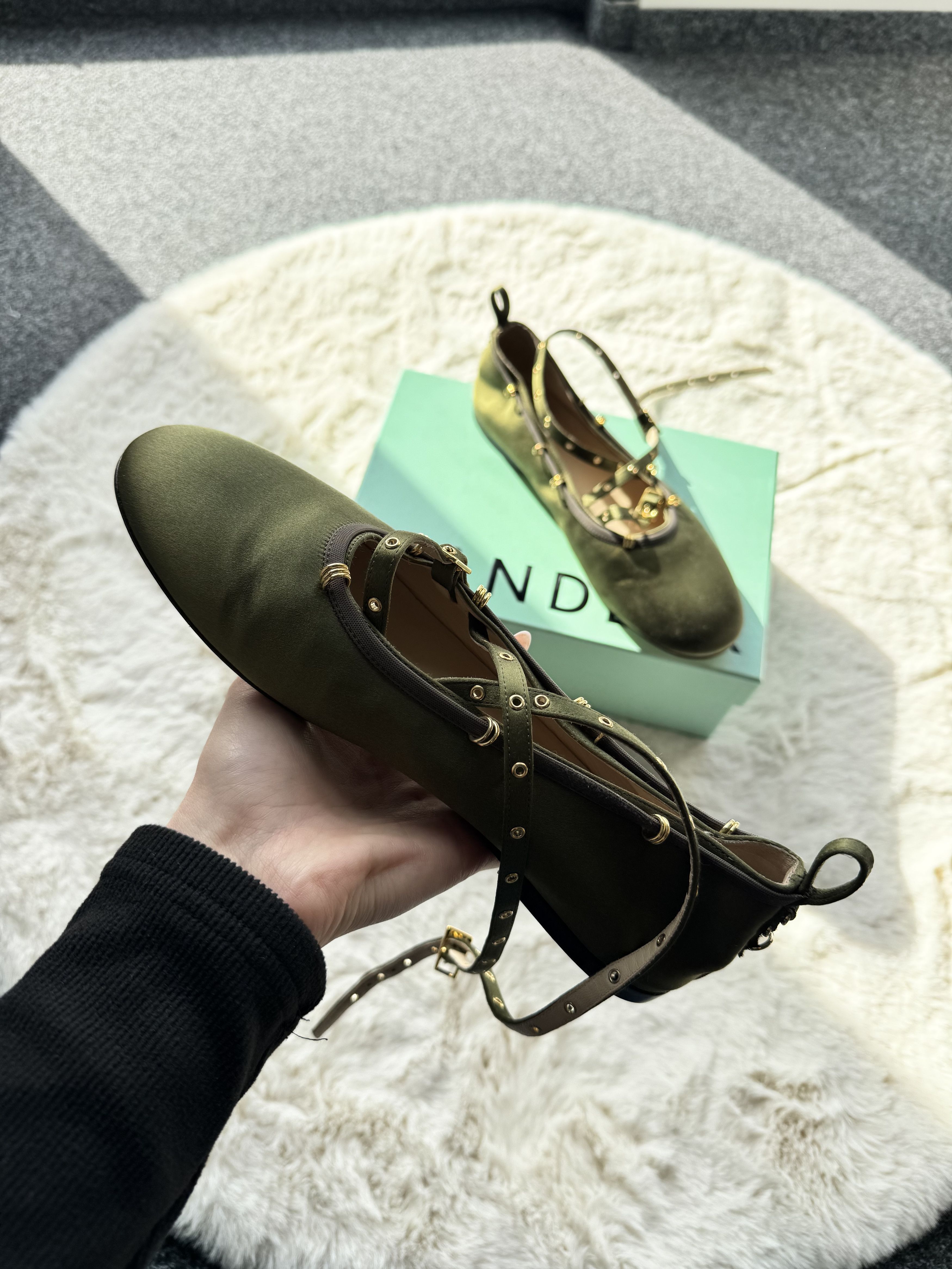 Wandler Wandler green khaki ballet flats with ankle fastening 40 Size US 10 / IT 40 - 2 Thumbnail