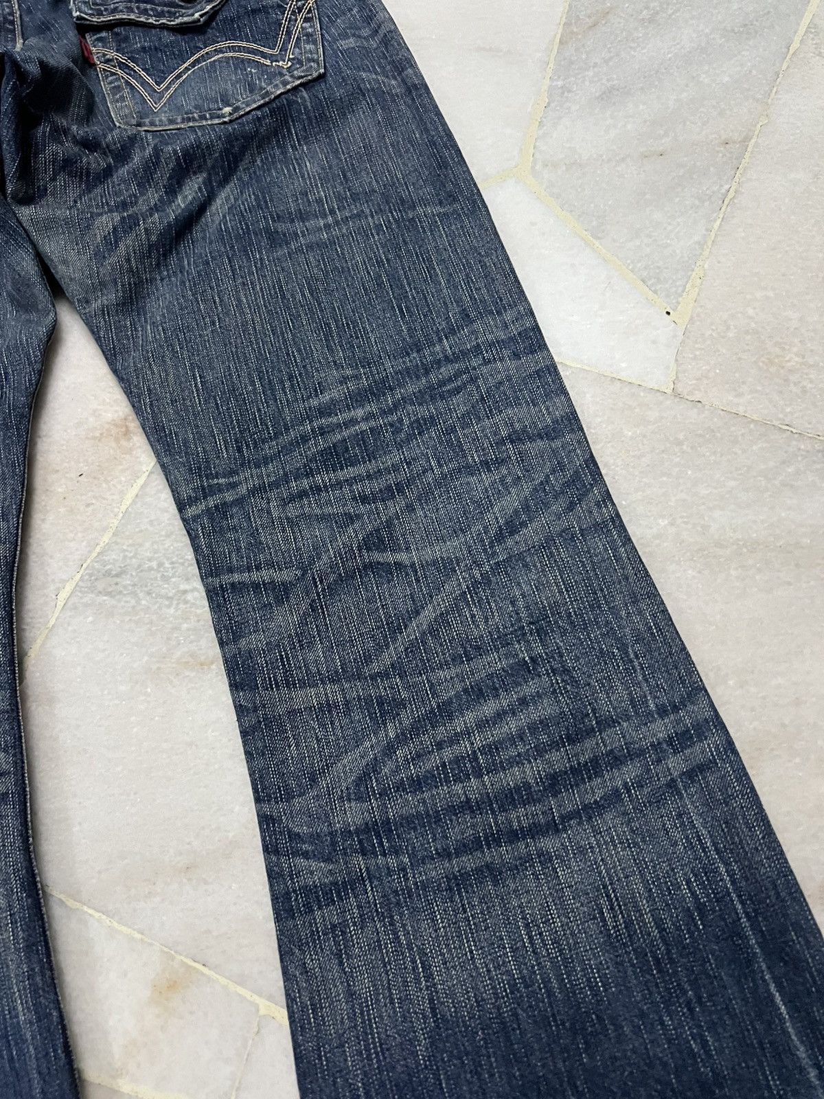 Kapital EDWIN 503 BLUE TRIP MUD WASH BOOTCUT JEANS Size US 32 / EU 48 - 16 Thumbnail